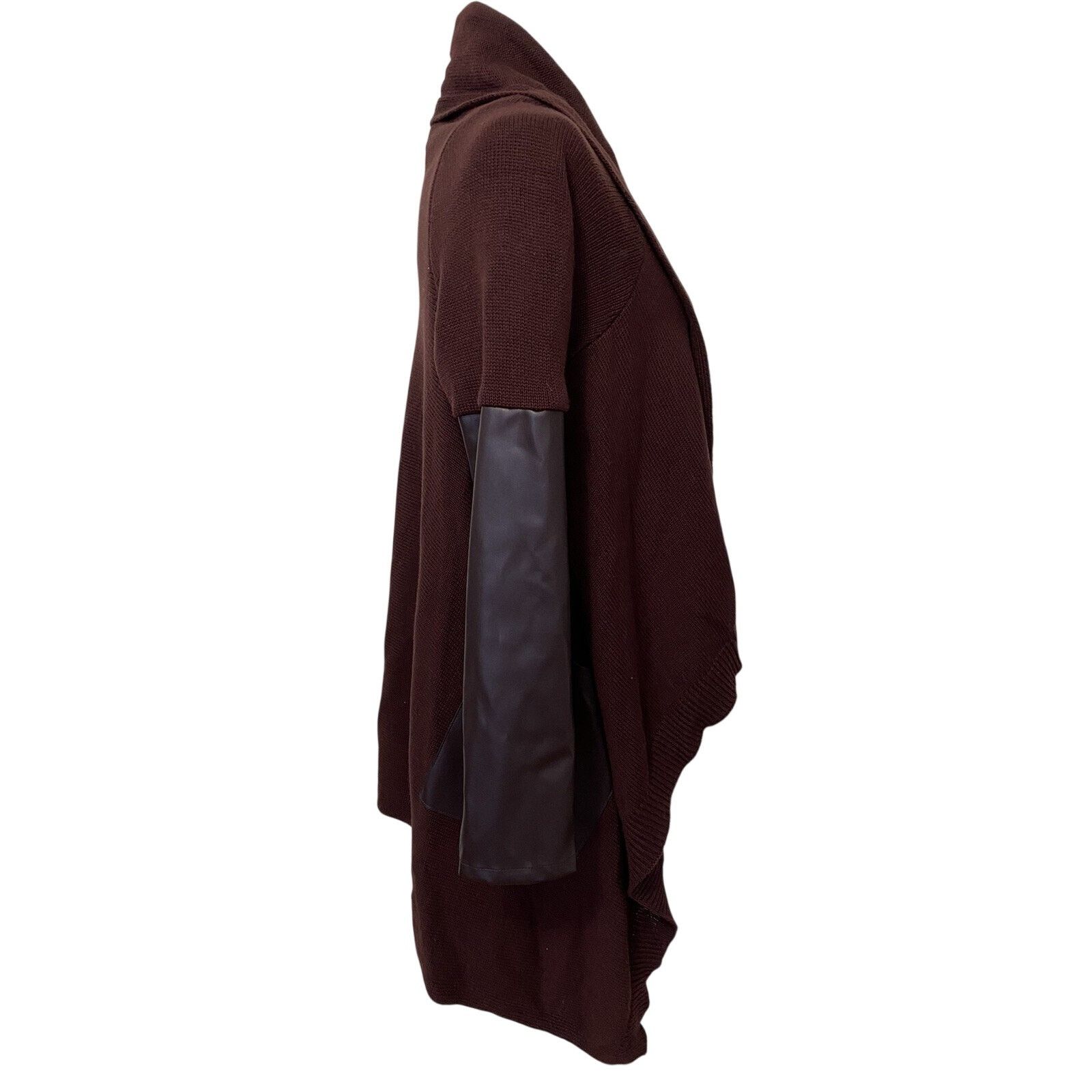 BLANKNYC Blanknyc Cardigan Sweater Women's Small Faux Leather A003054 Size S / US 4 / IT 40 - 4 Thumbnail