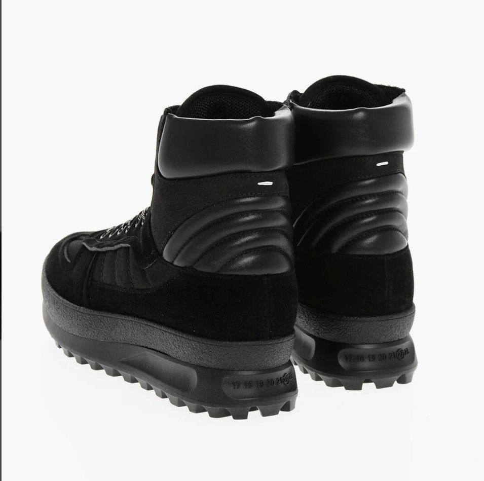 Maison Margiela Maison Margiela leather trimmed boot high top designer black Size US 11 / EU 44 - 2 Thumbnail
