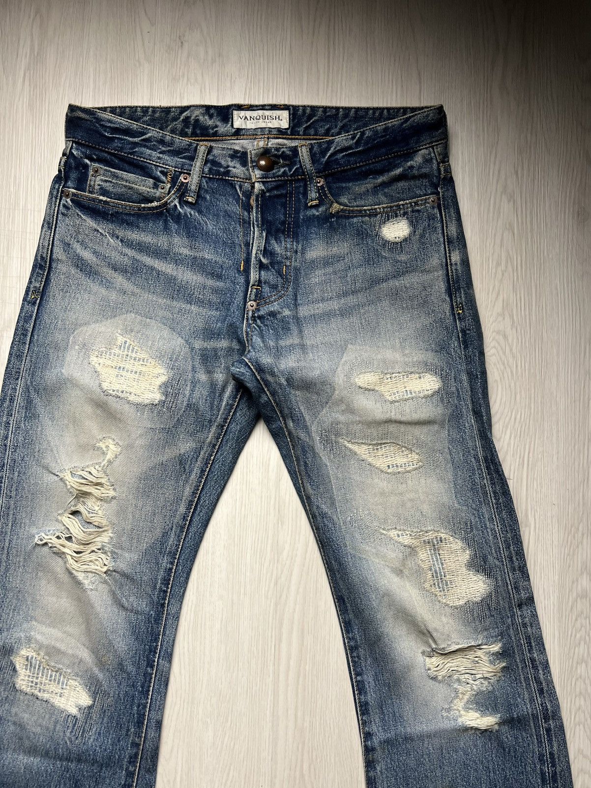 Japanese Brand Vanquish Distressed Boro Bootcut Jeans Kapital Boro Inspired Size US 30 / EU 46 - 3 Thumbnail