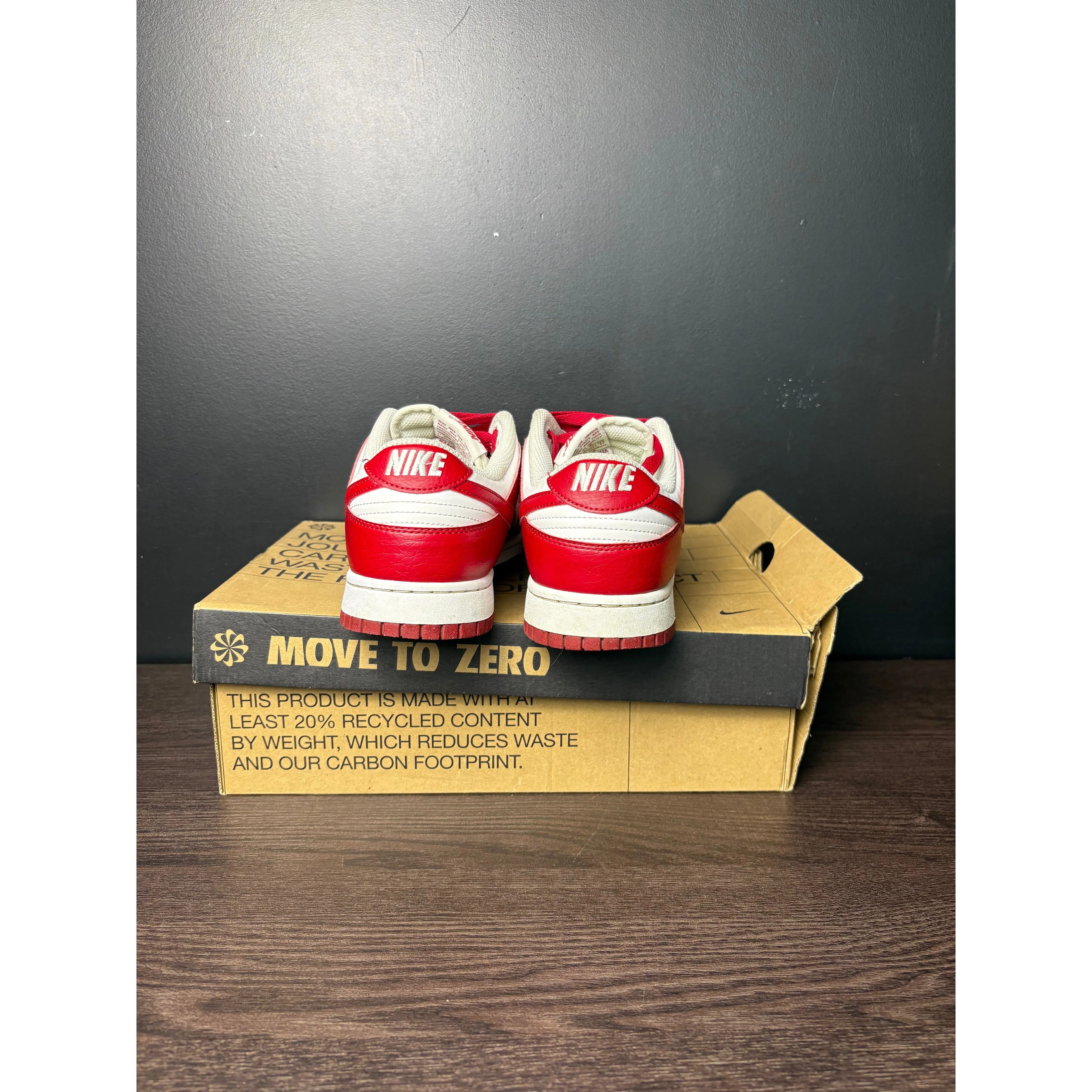 Nike Nike Dunk Low Next Nature "White Gym Red" (Women's) **PRE-OWNED** Size US 11.5 / EU 44-45 - 4 Thumbnail