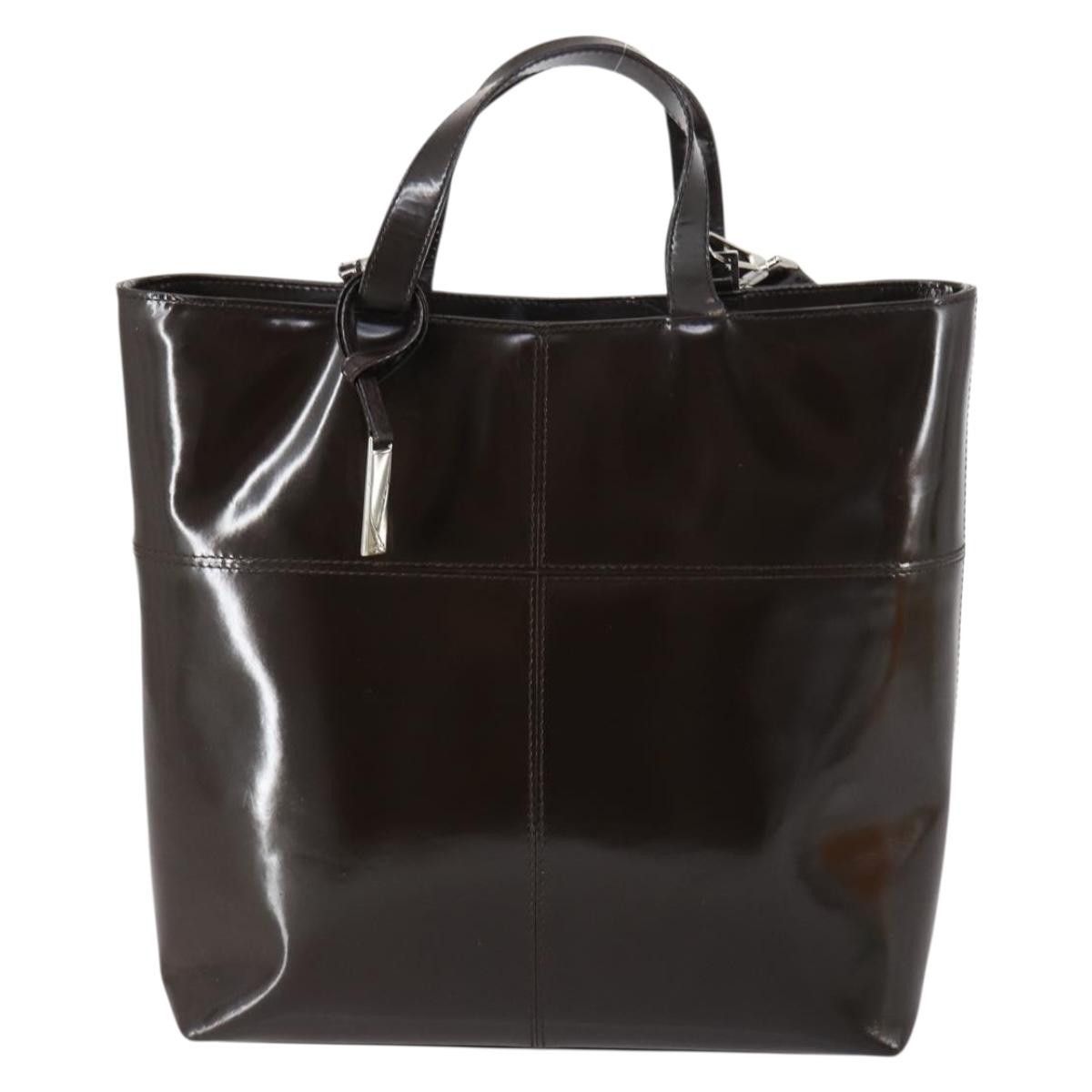 Gucci GUCCI Hand Bag Patent Leather Brown Size ONE SIZE - 2 Thumbnail