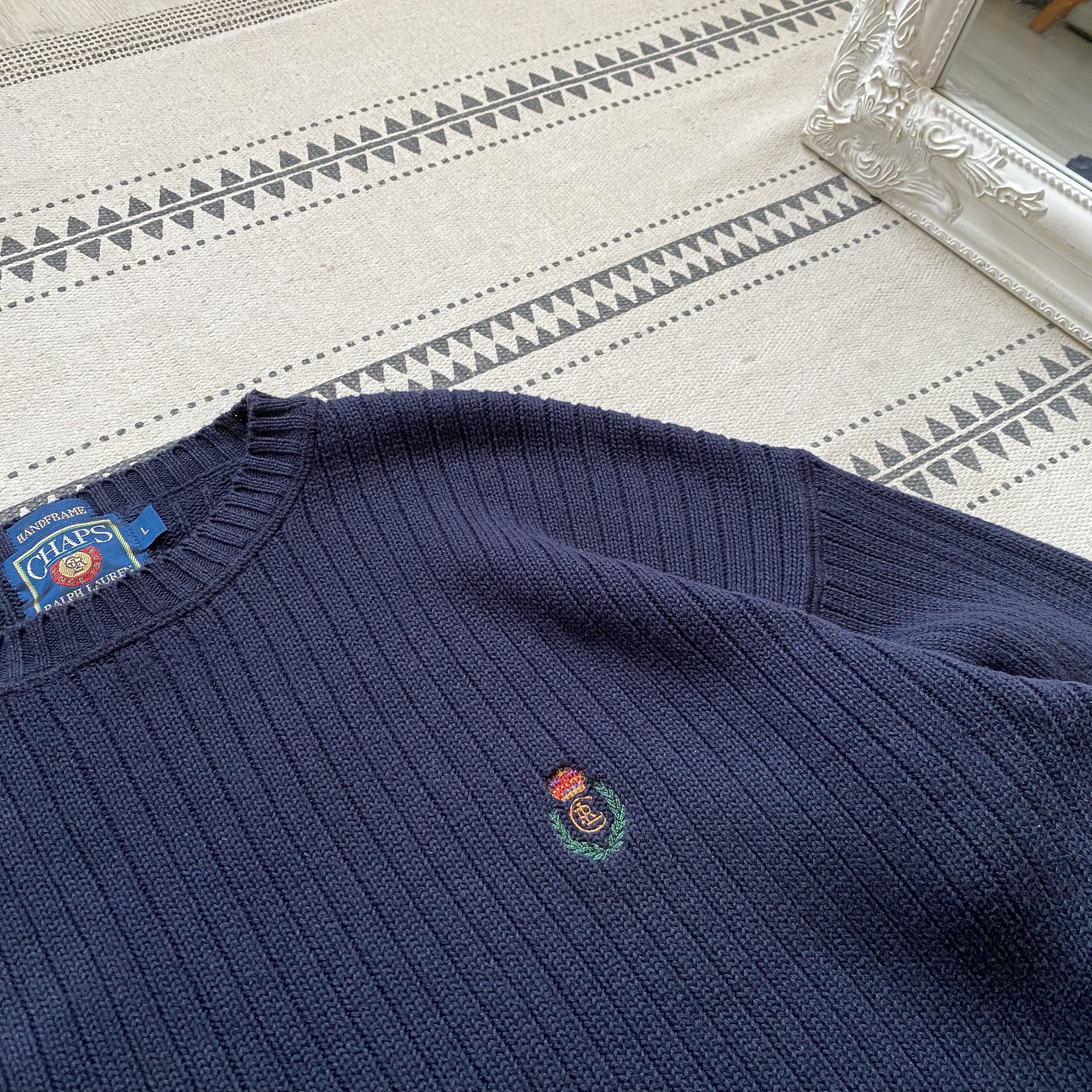 Chaps Ralph Lauren Vintage 80-90s Chaps Ralph Lauren Ribbed knit sweater Y2K Size US L / EU 52-54 / 3 - 6 Thumbnail
