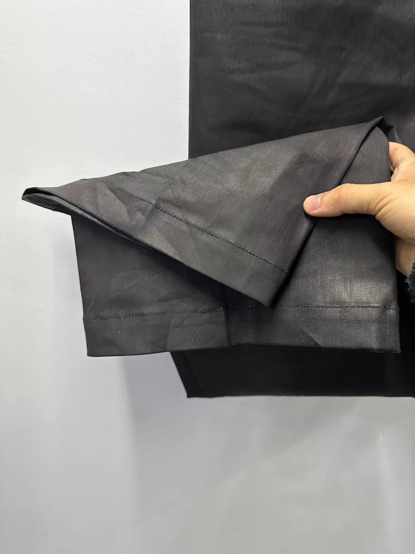 Rick Owens Rick Owens Geth Waxed Straight Wide-Leg Jean Size 30 Size US 30 / EU 46 - 4 Thumbnail