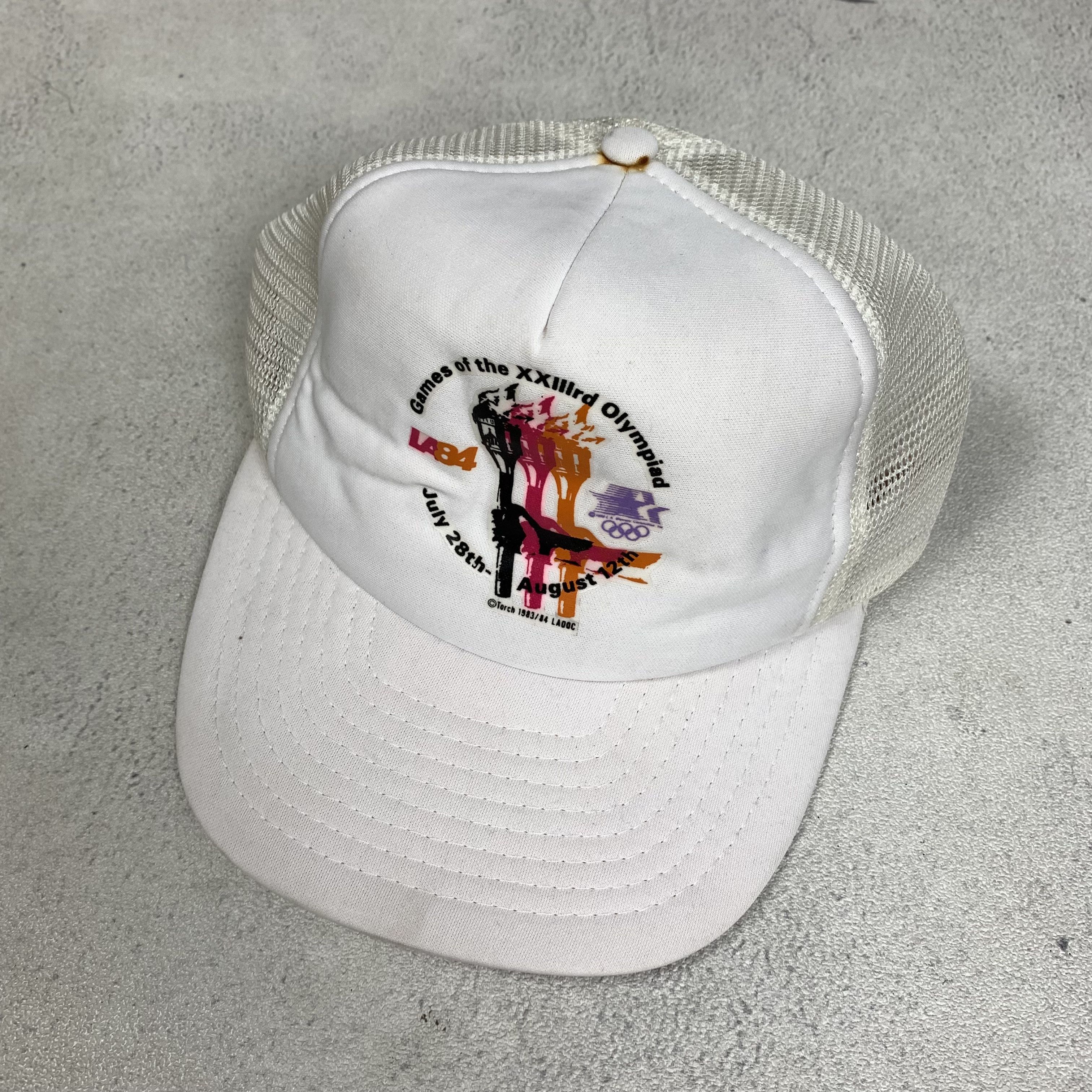 USA Olympics Vintage 1984 Summer Olympics Los Angeles Trucker Hat Size ONE SIZE - 1 Thumbnail