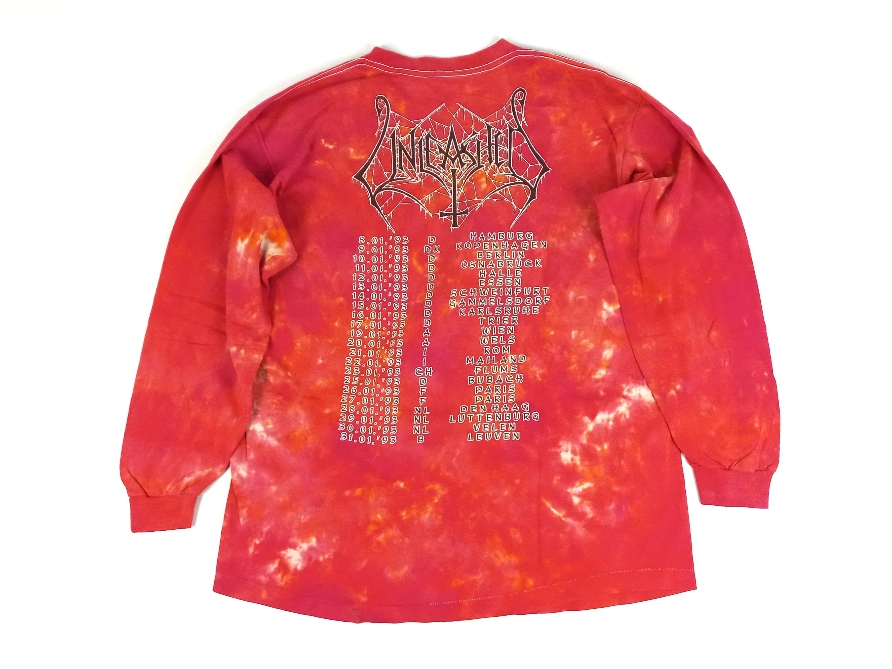 Band Tees × Vintage Very Rare Unleashed band autographed vintage longsleeve 1993 Size US XL / EU 56 / 4 - 6 Thumbnail