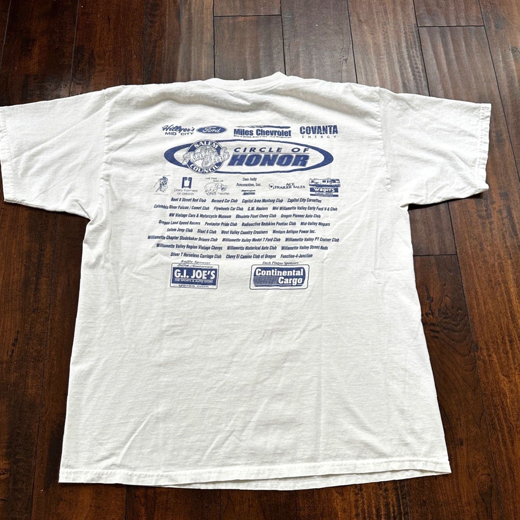 Gildan VINTAGE Brooks Gildan T-Shirt Men XL White Short Sleeve Crew Neck Racing Cars 2003 Y2K 70s 80s 90s Graphic Print Muscle Size US XL / EU 56 / 4 - 7 Thumbnail