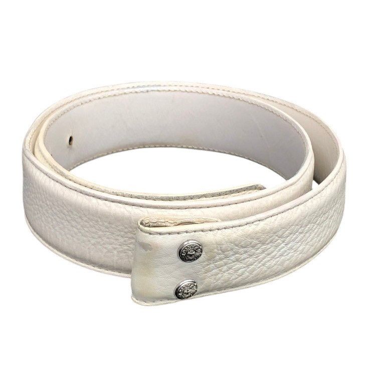 Chrome Hearts White Belt Strap