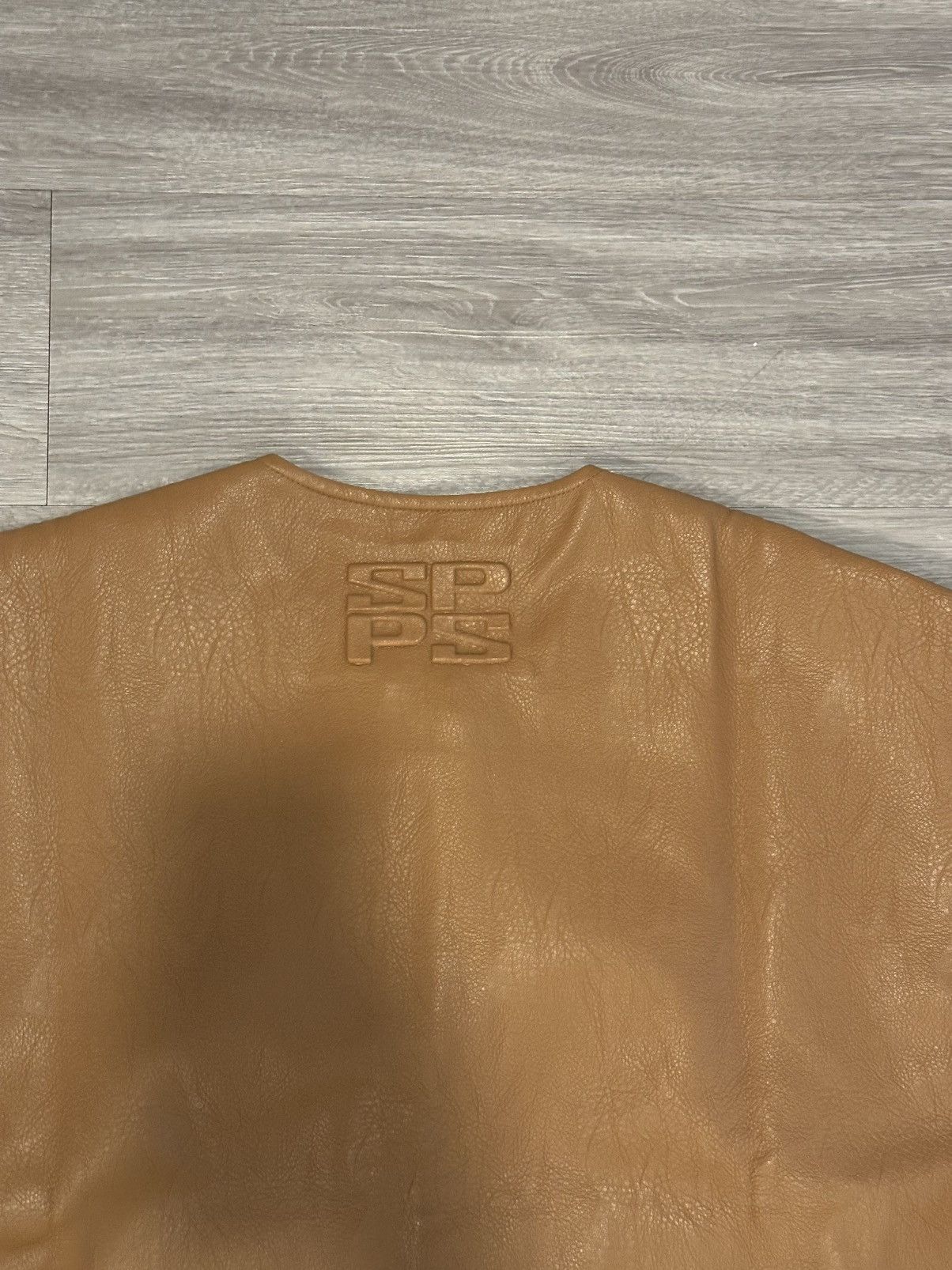 Other SUBJECTIVE PORTFOLIO- BROWN LEATHER SLEEVELESS VEST Size US L / EU 52-54 / 3 - 7 Thumbnail