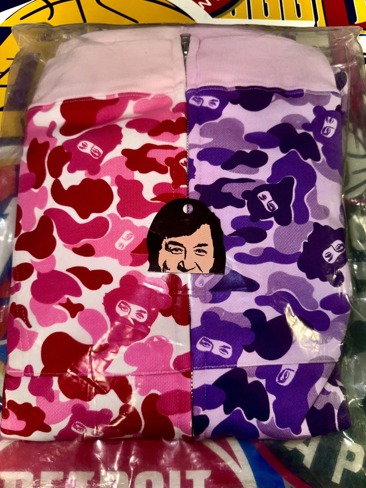 Japanese Brand Purple/Pink Split Jose Wong ABCD Hoodie Size US M / EU 48-50 / 2 - 5 Thumbnail