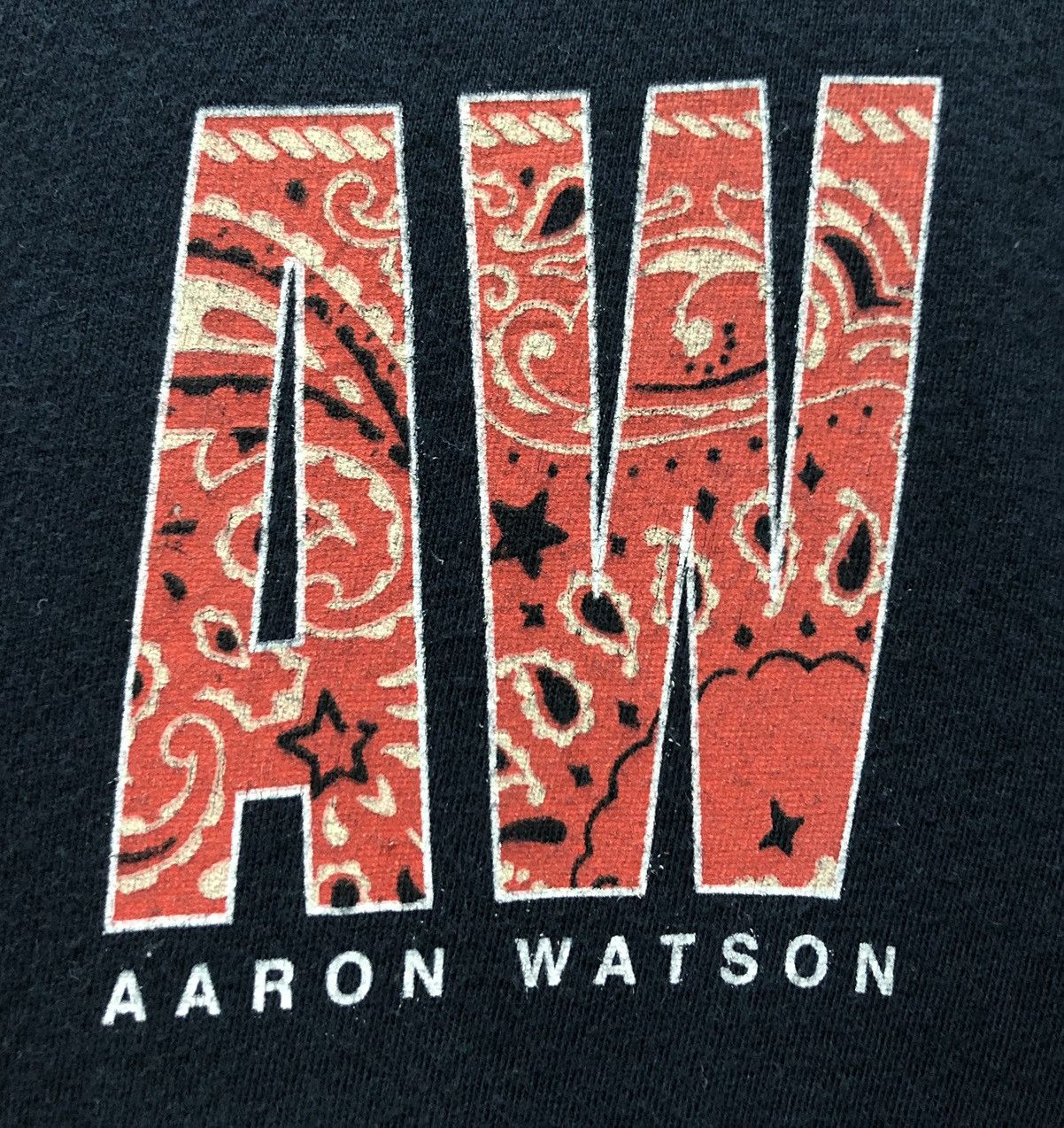 Vintage Vintage Aaron Watson Red Bandana T-Shirt Size US L / EU 52-54 / 3 - 4 Thumbnail