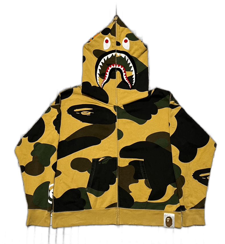 Bape Bape Shark Hoodie with Camo Design Size US L / EU 52-54 / 3 - 1 Thumbnail