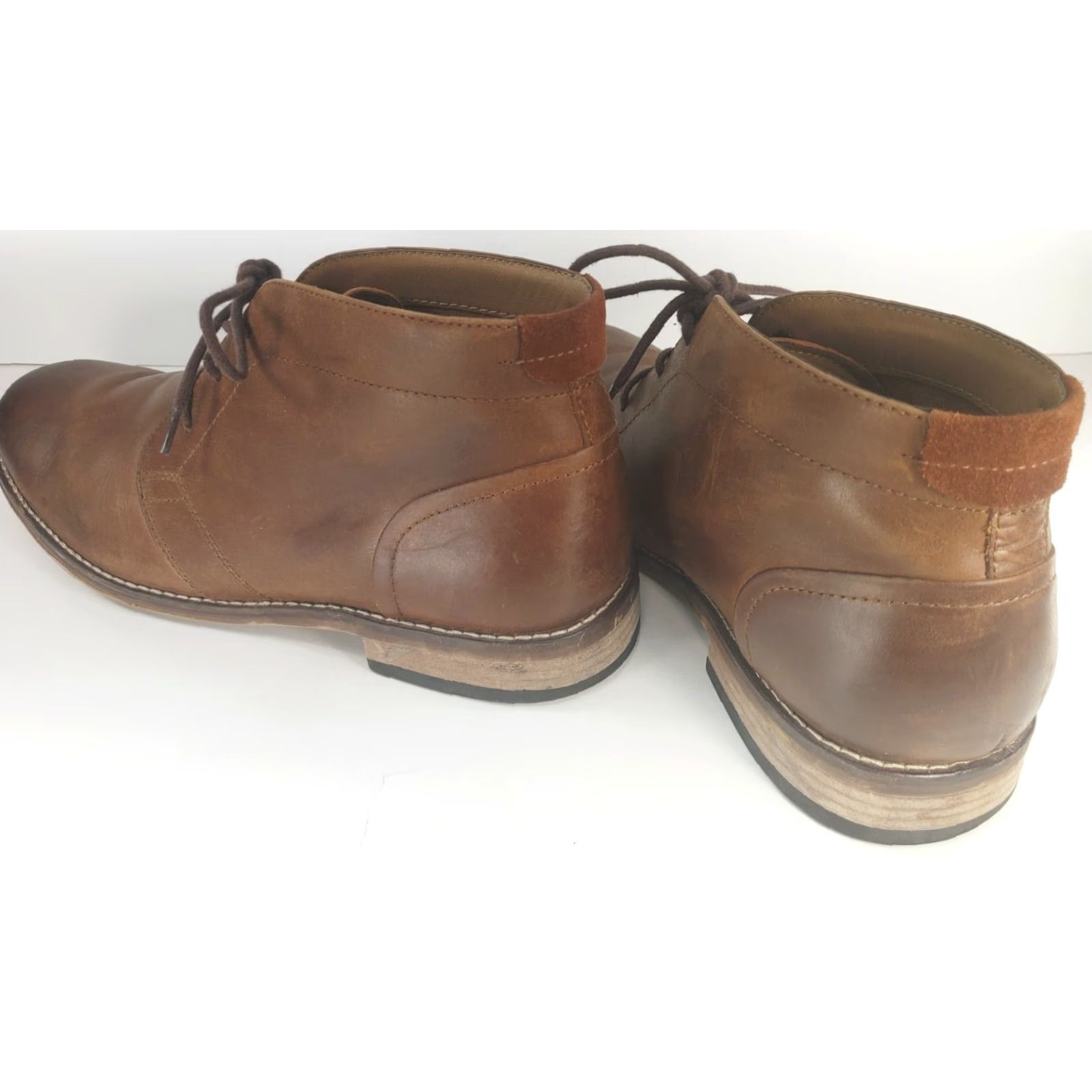 Vintage Aston Grey Boots Mens 10.5M Brown Leather Chukka Desert Boots Size US 11 / EU 44 - 5 Thumbnail