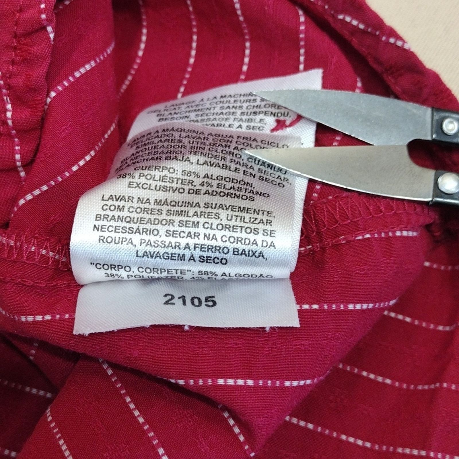 Columbia Columbia Red Stripes Plus Size Cotton Lightweight Shirt Size XXL / US 16-18 / IT 52-54 - 9 Thumbnail