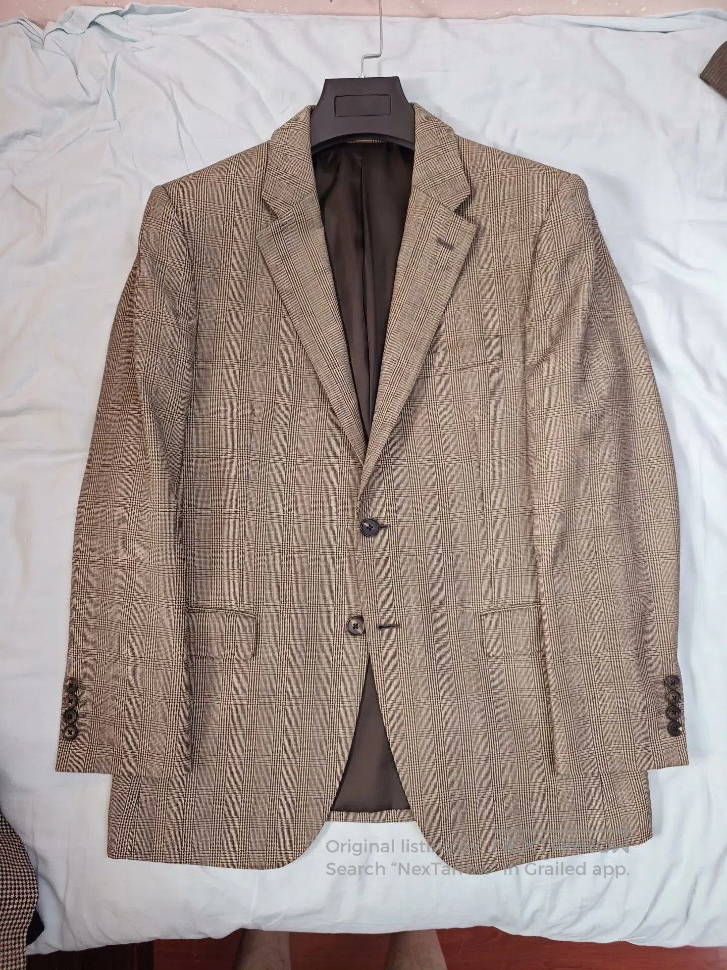 Japanese Brand Italian Checkered Wool Blazer. Size US M / EU 48-50 / 2 - 5 Thumbnail