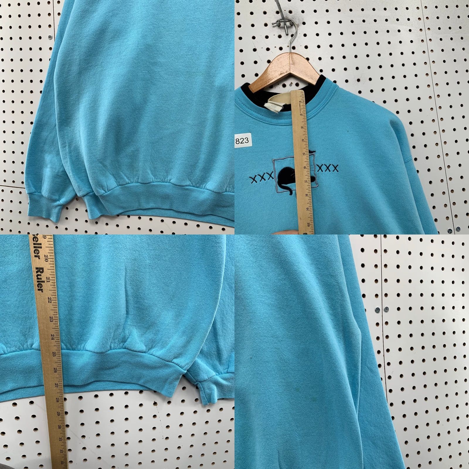 Vintage VINTAGE Top Stitch Cat Sweatshirt Women L Blue Morning Sun Embroidered Kitty 90s Cat Size L / US 10 / IT 46 - 9 Thumbnail