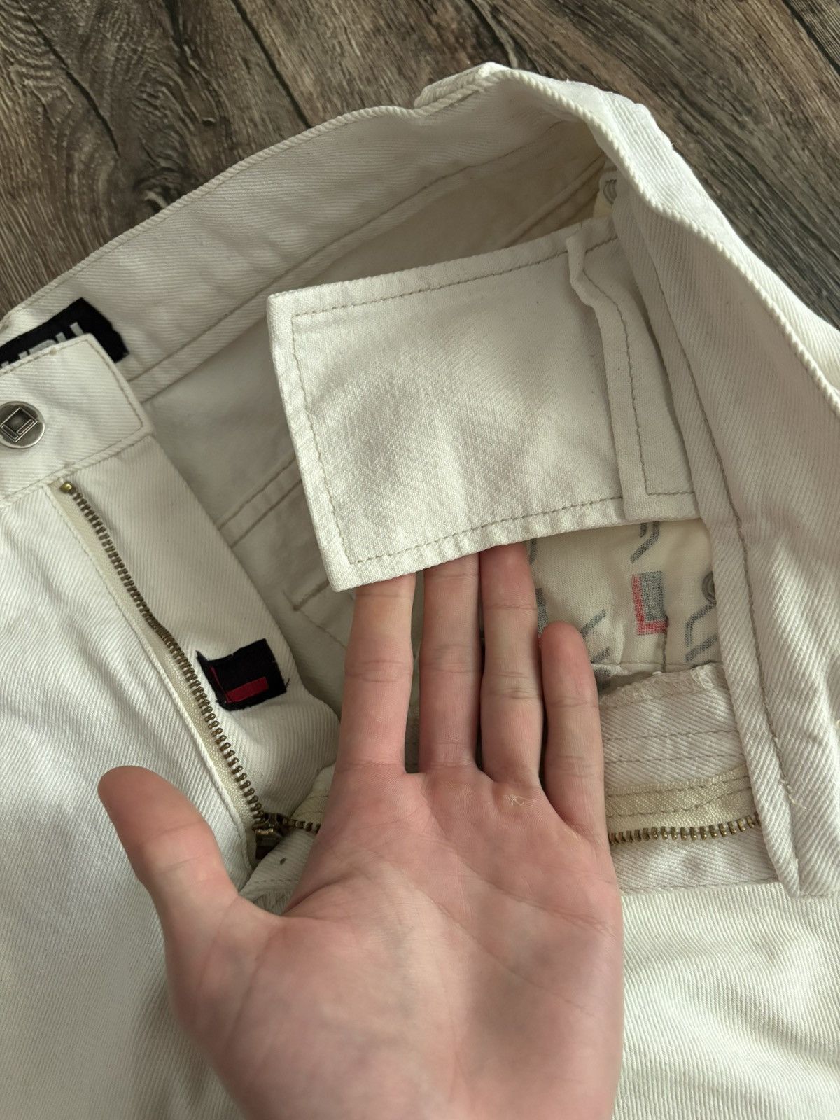 Fubu × JNCO × Vintage Vintage Fubu White Rare Carpenter Cargo Denim Rap Jeans Size US 34 / EU 50 - 16 Thumbnail