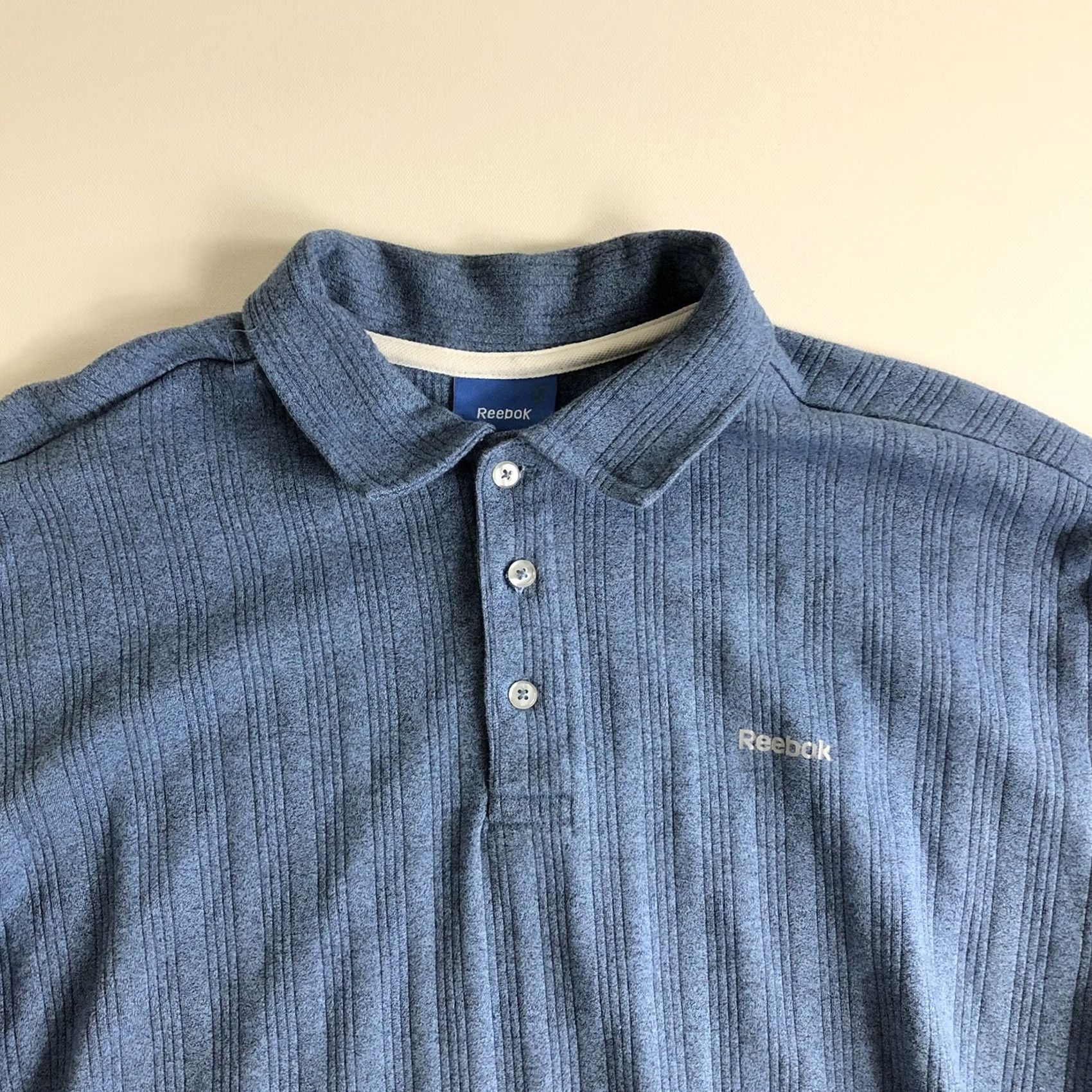 Reebok Reebok Golf Polo Shirt XL Blue Regular Short Sleeve Collared Solid Men Polo Golf Activewear Casual Travel Winter Summer Spring Fall Size US XL / EU 56 / 4 - 3 Thumbnail