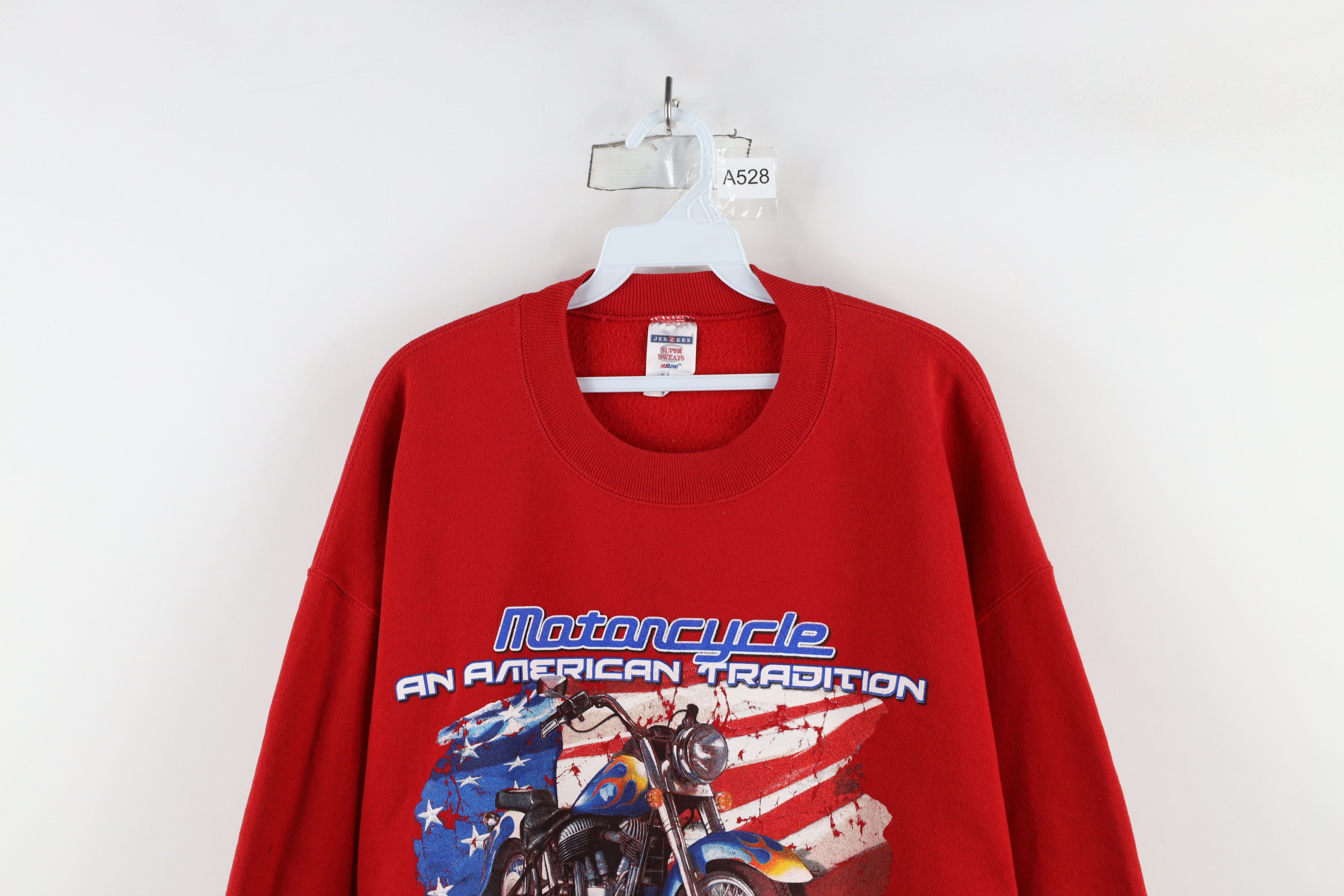 Vintage Vintage 90s Streetwear Motorcycle Tradition Sweatshirt Size US XL / EU 56 / 4 - 2 Thumbnail