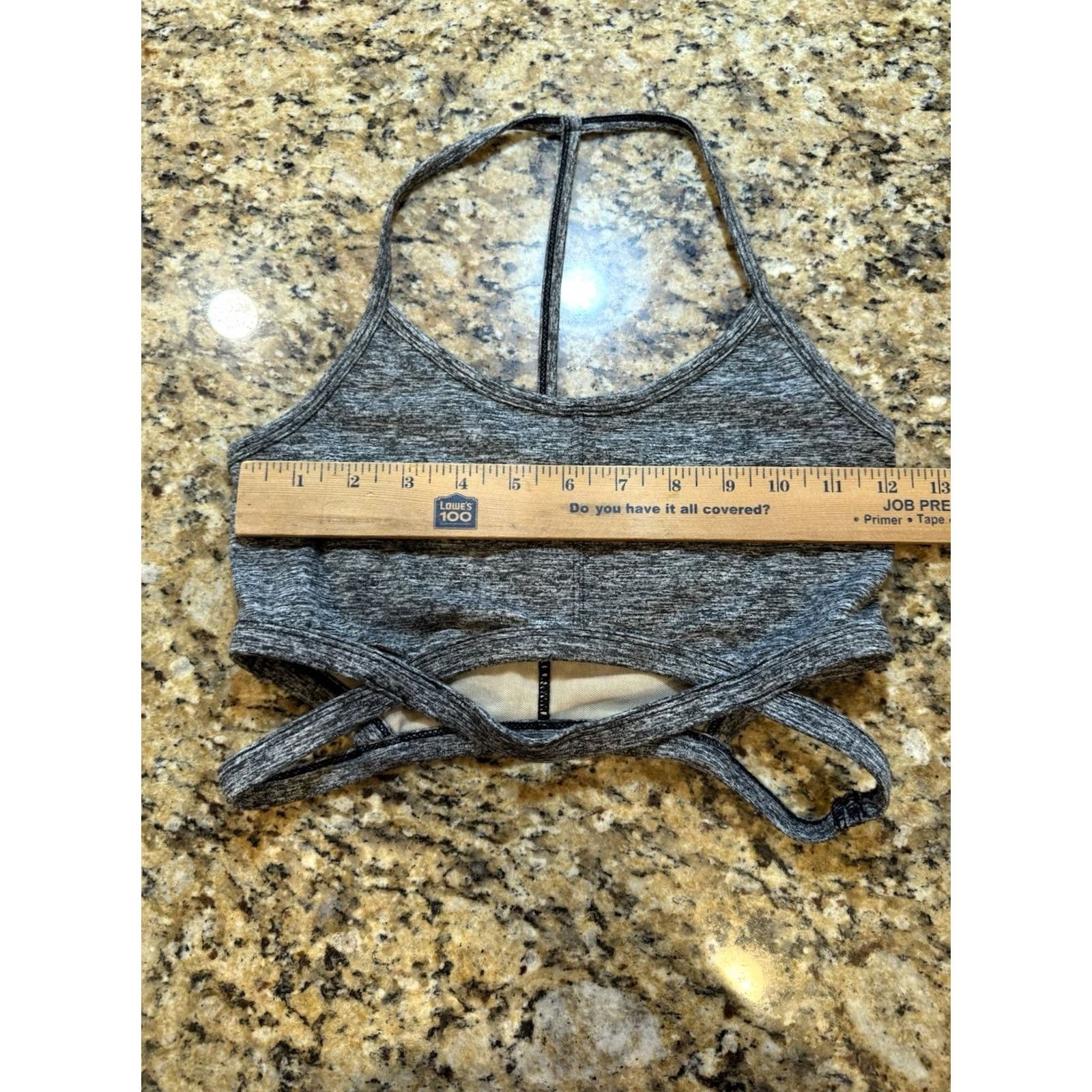 Free People Free People FP Movement Infinity Gray Cutout T Back Sports Bra Size S Womens Activewear Gray Size ONE SIZE - 5 Thumbnail