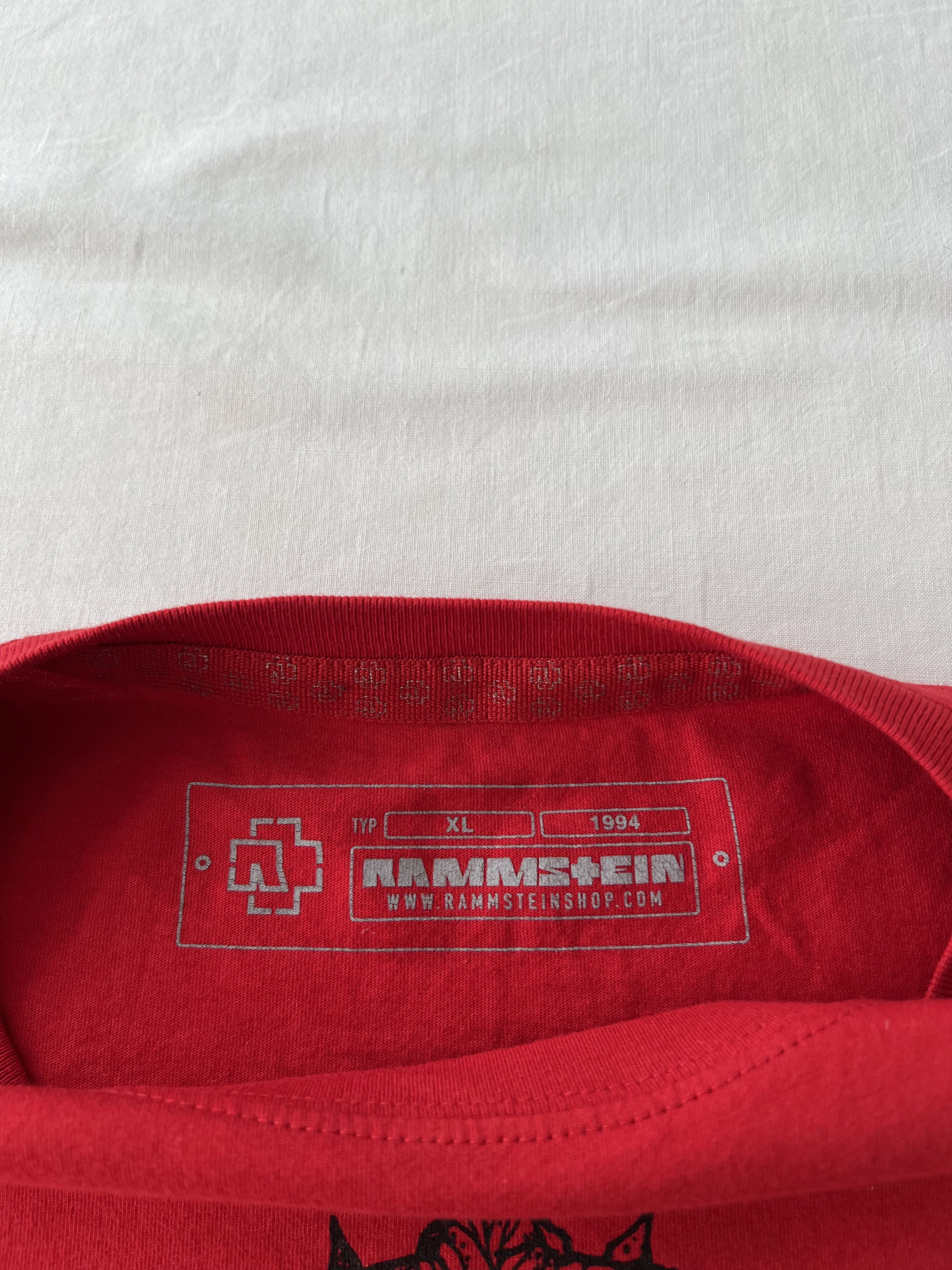 Band Tees Rammstein XXI Industrial Metal Band Red T-shirt Size US XL / EU 56 / 4 - 8 Thumbnail