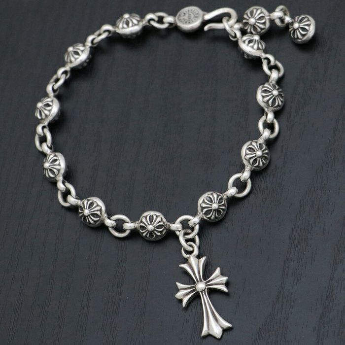 Chrome hearts store cross ball bracelet