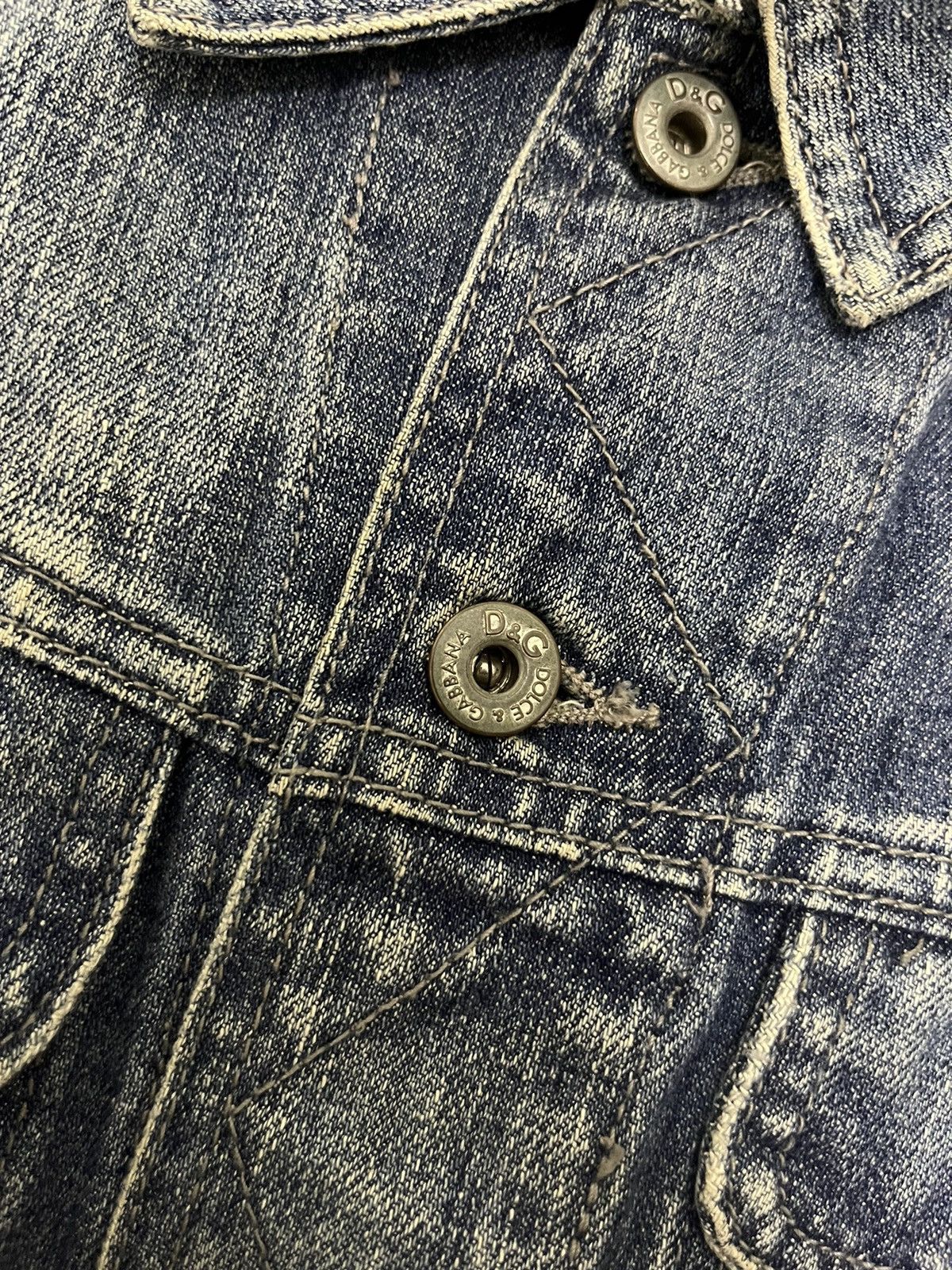 Dolce & Gabbana AW04 Dolce&Gabbana Reconstructed Denim Jacket Size US L / EU 52-54 / 3 - 9 Thumbnail