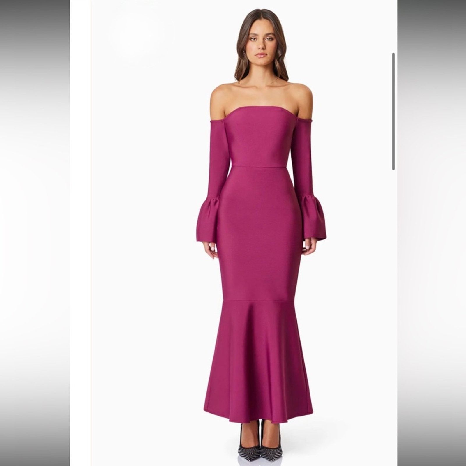 ELLIATT NWT Elliatt $220 Off-Shoulder Wine Dress Size Small Size S / US 4 / IT 40 - 2 Thumbnail