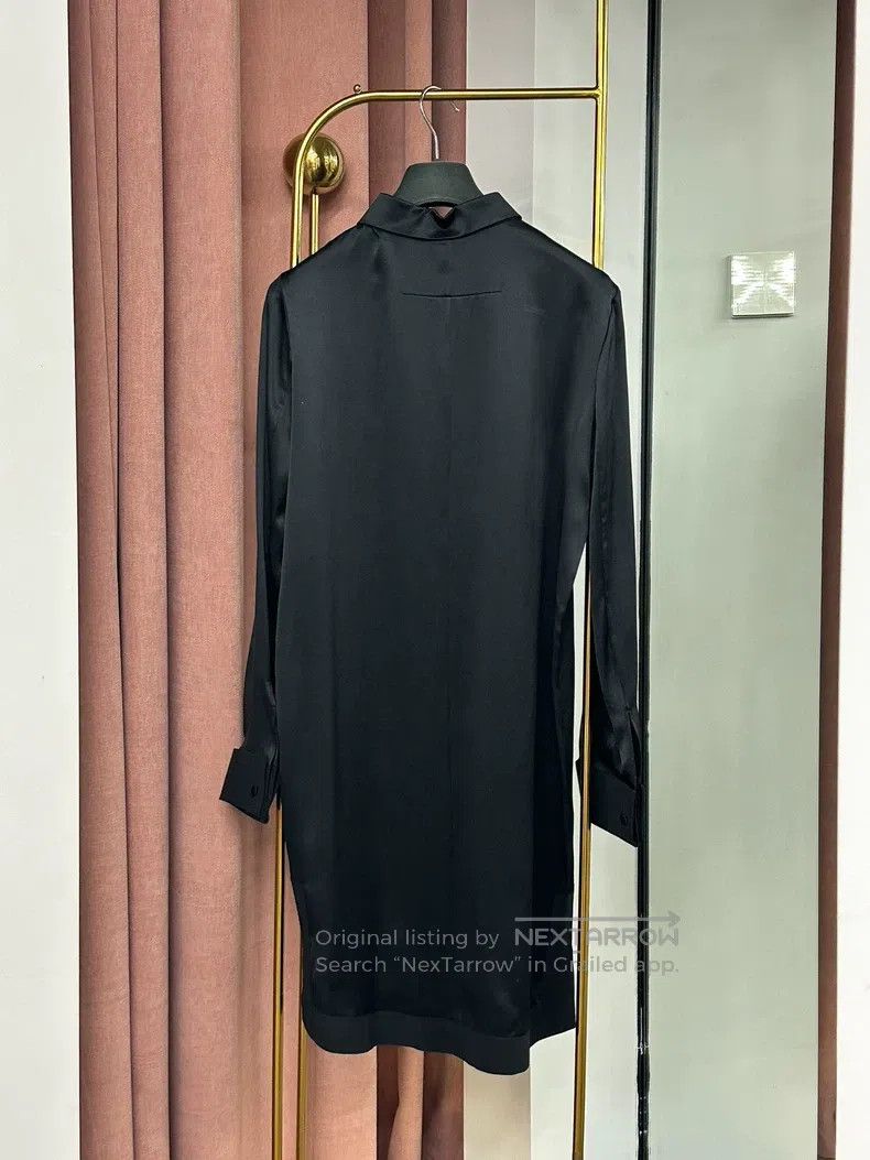 Givenchy Givenchy Black Silk Shirt Dress Maxi Dress Size M / US 6-8 / IT 42-44 - 3 Thumbnail