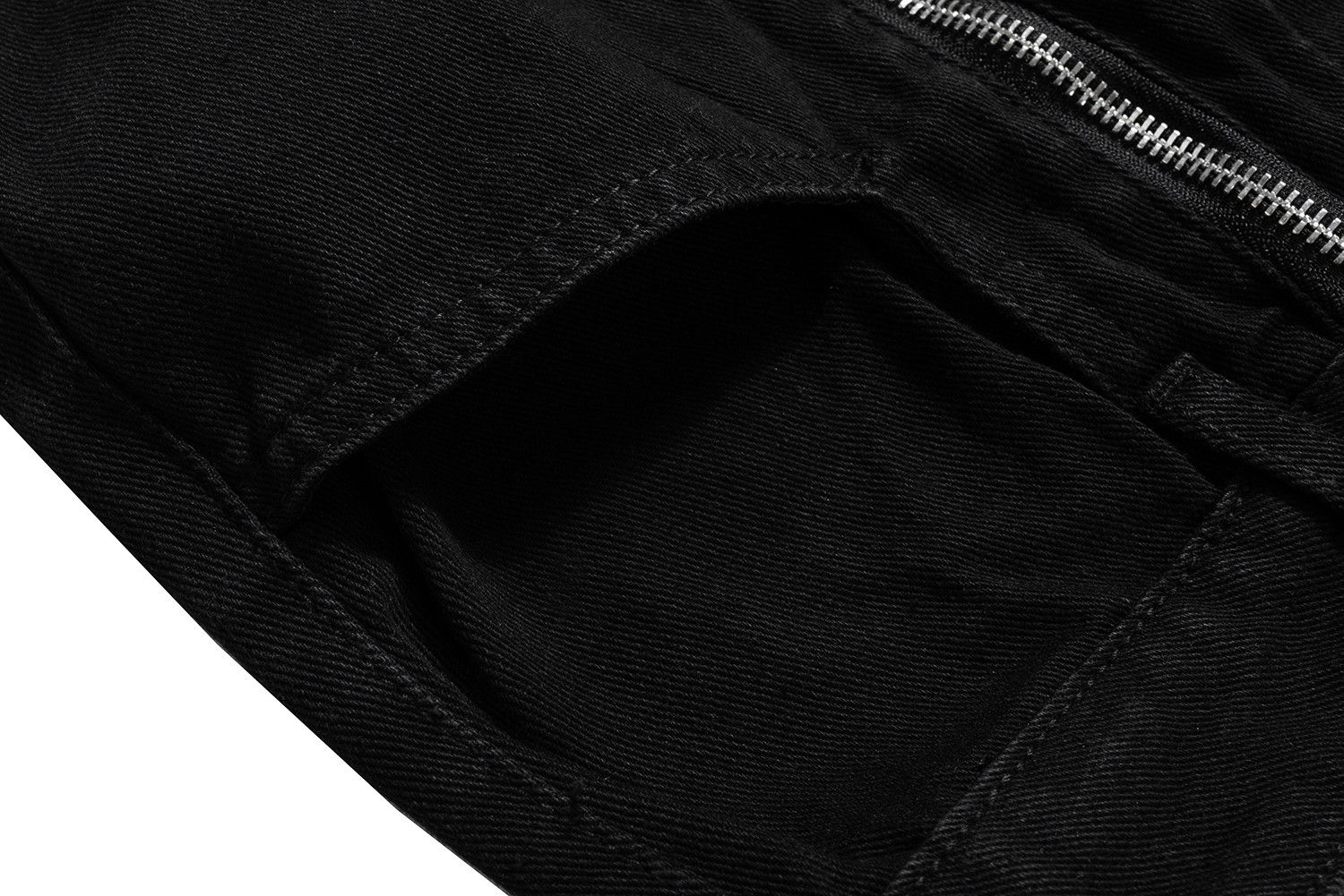 Japanese Brand × Jean Front Curve Zipper Adjustable Black Flare Jeans Size US 31 - 7 Thumbnail