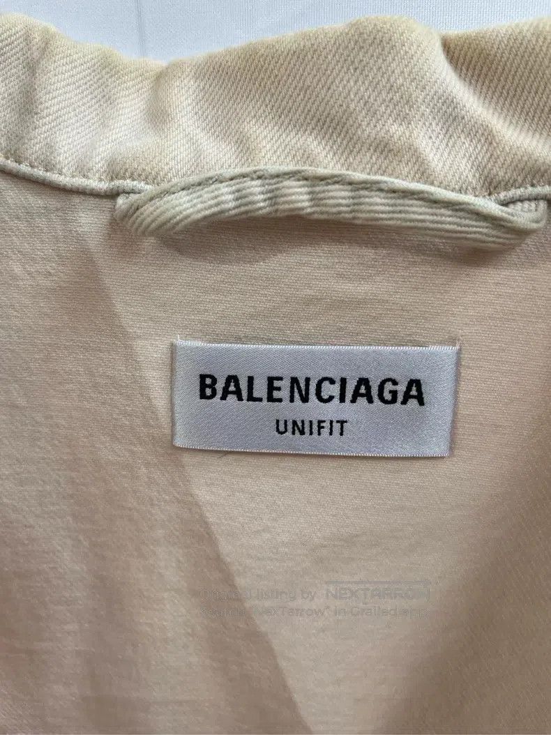 Balenciaga Balenciaga Beige Denim Jacket Size US XS / EU 42 / 0 - 3 Thumbnail