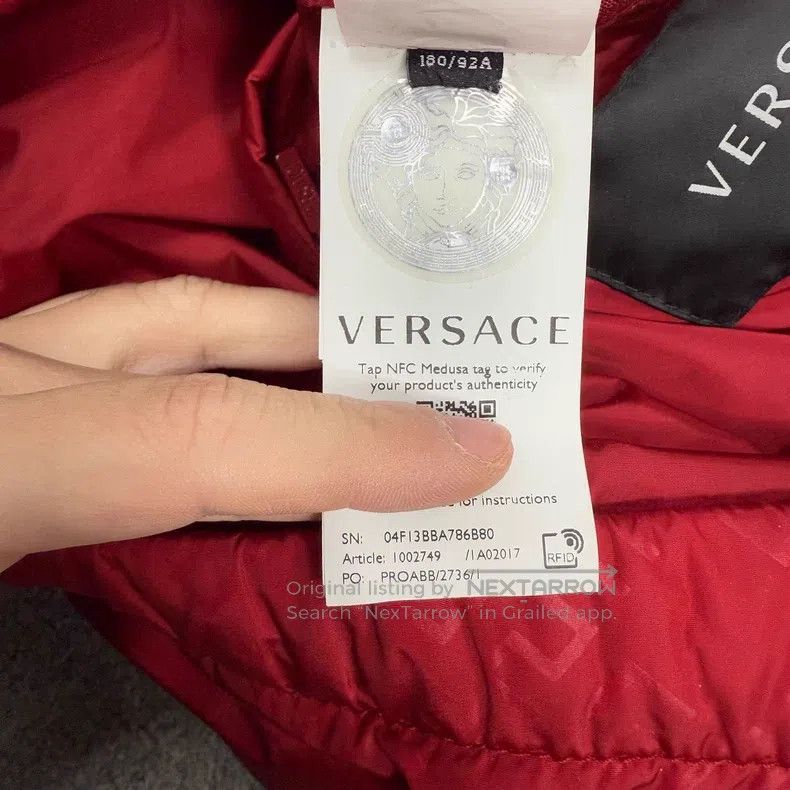 Versace Versace Red full print detachable down jacket Size US L / EU 52-54 / 3 - 5 Thumbnail