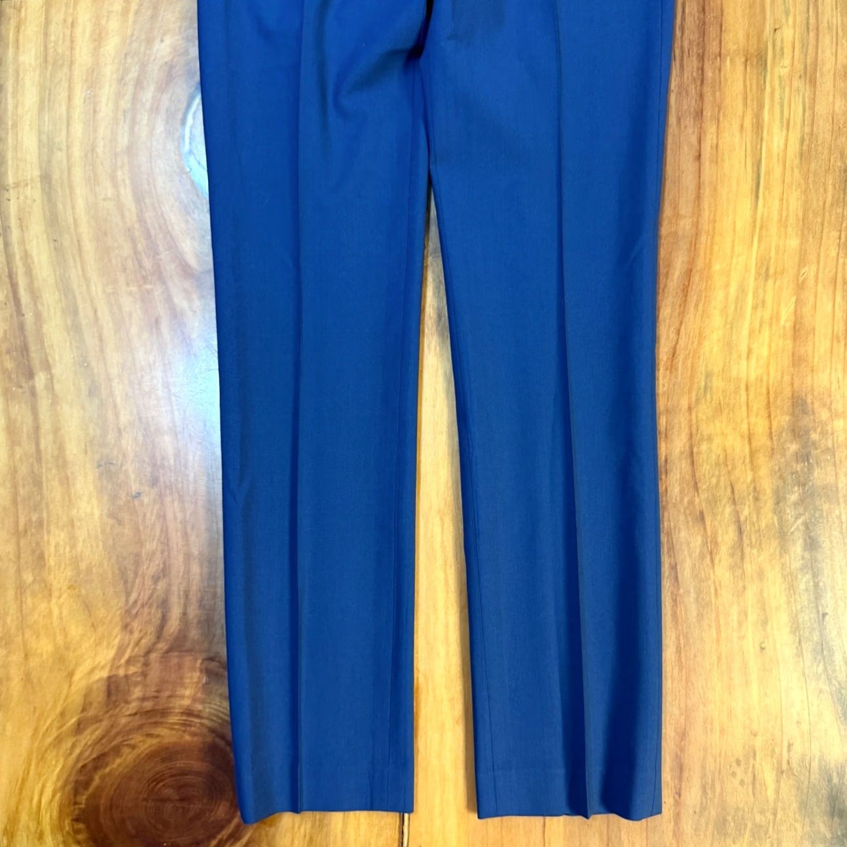 Theory Theory Dress Womens 0 Blue pants Designer Wool Straight leg Career Business Size 29" - 2 Thumbnail
