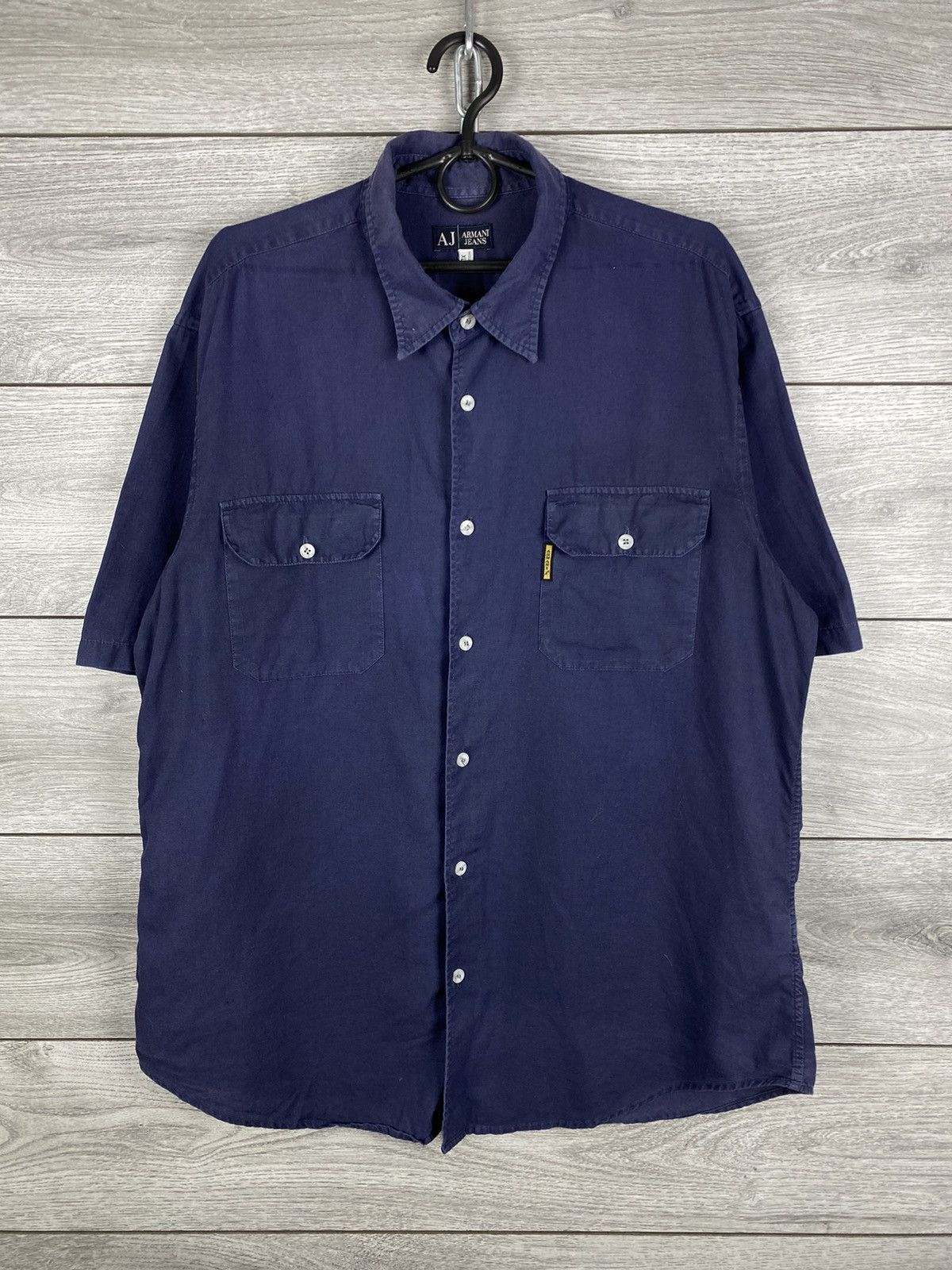 Armani Mens Vintage Armani Jeans Linen Shirt Button Up Size XL Size US XL / EU 56 / 4 - 1 Thumbnail