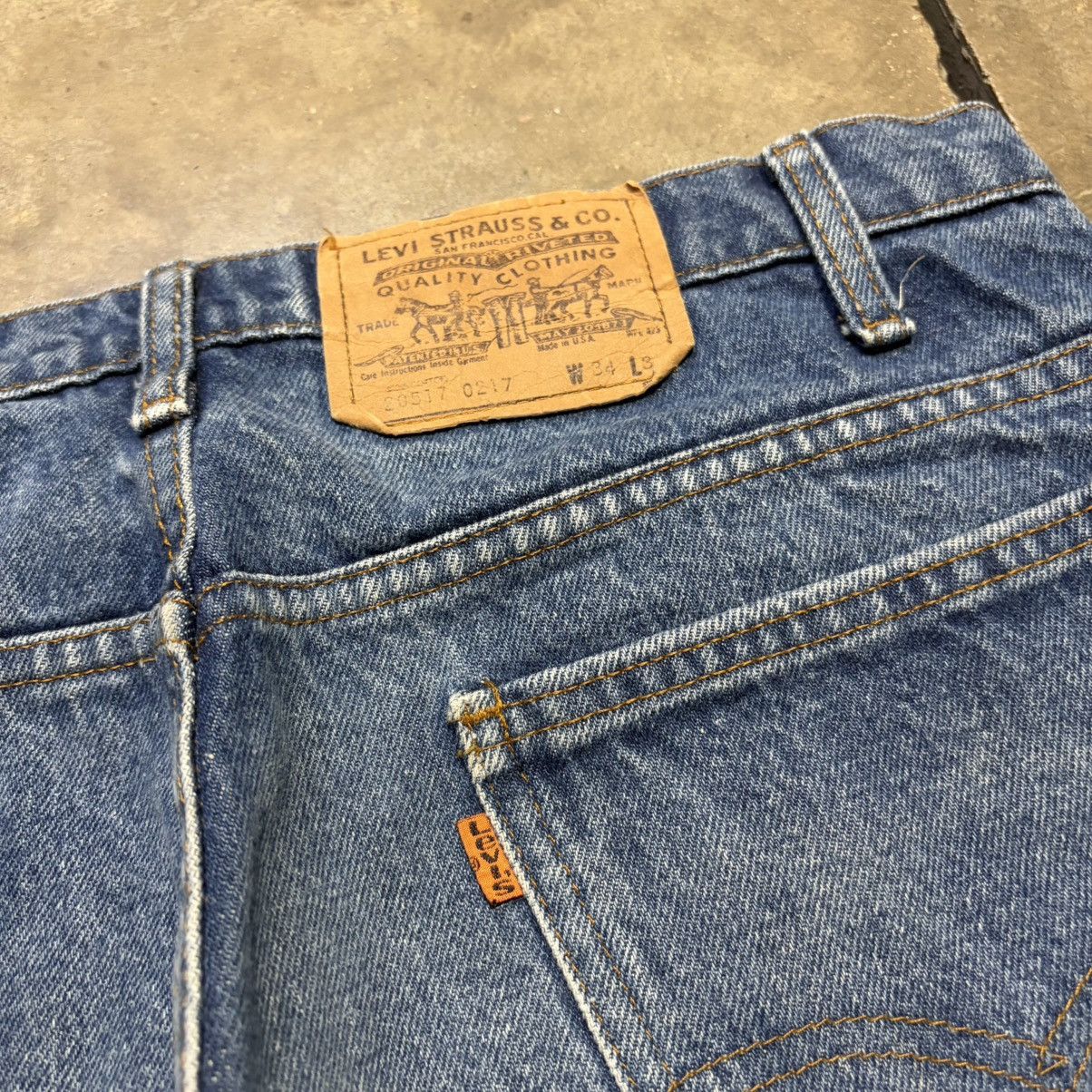 Levi's Vintage 80s Levis 517 Orange Tab Denim Jeans Bootcut USA Size US 32 / EU 48 - 14 Thumbnail