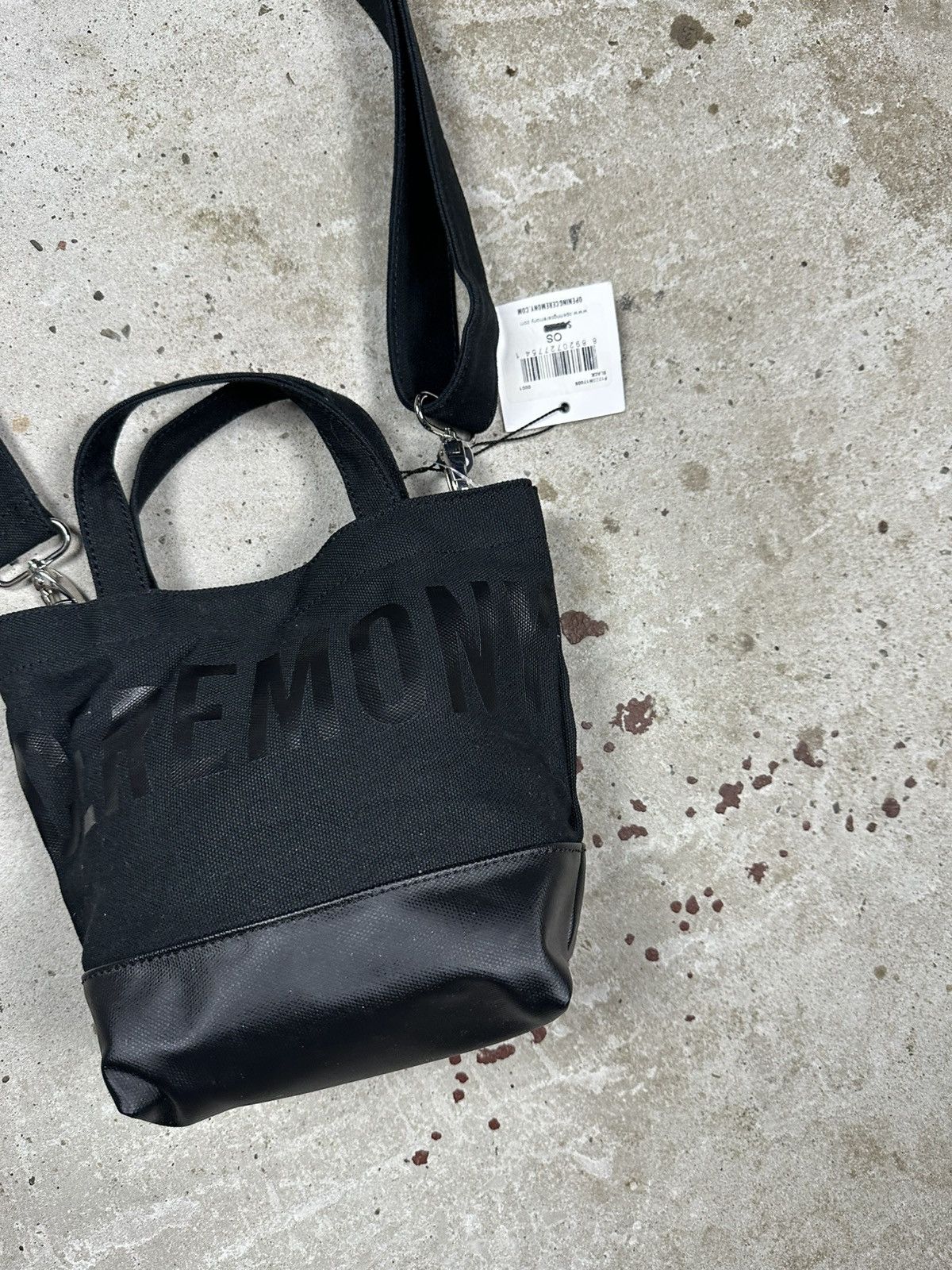 Opening Ceremony Opening Ceremony Mini Messenger Tote Bag Black Spellout Logo Size ONE SIZE - 9 Thumbnail