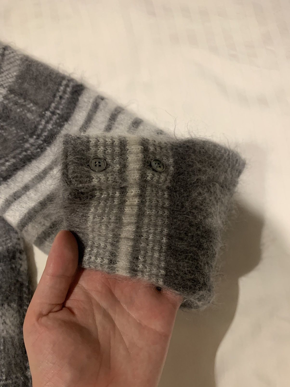 Thom Browne Thom Browne Tartan Plaid Mohair Cardigan in size 3 Size US M / EU 48-50 / 2 - 7 Thumbnail