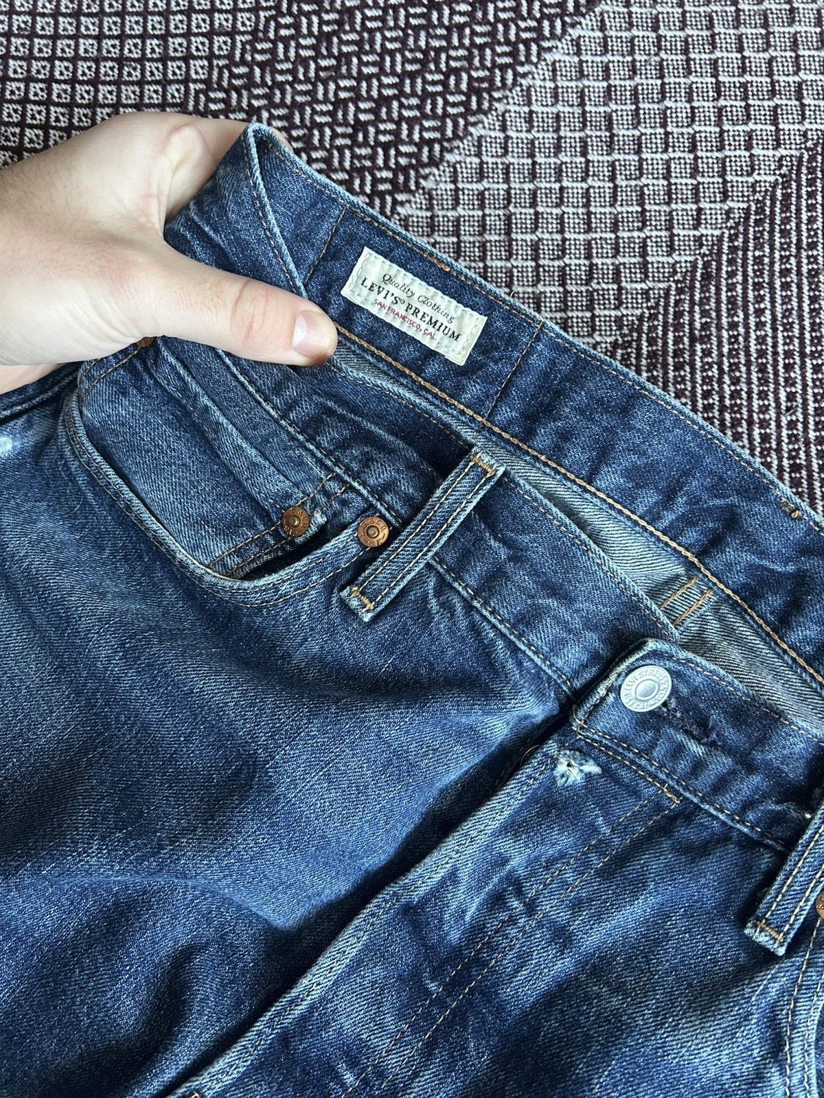 Levi's Vintage Levis 501 Premium Jeans Faded Distressed Wash Sz W34 Size US 34 / EU 50 - 15 Thumbnail