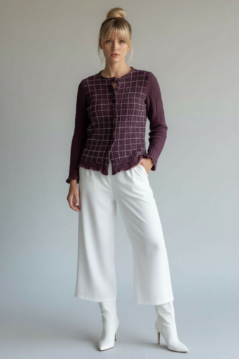 Issey Miyake ME + Issey Miyake Textured Cardigan with Buttons (167) Size XS / US 0-2 / IT 36-38 - 1 Thumbnail