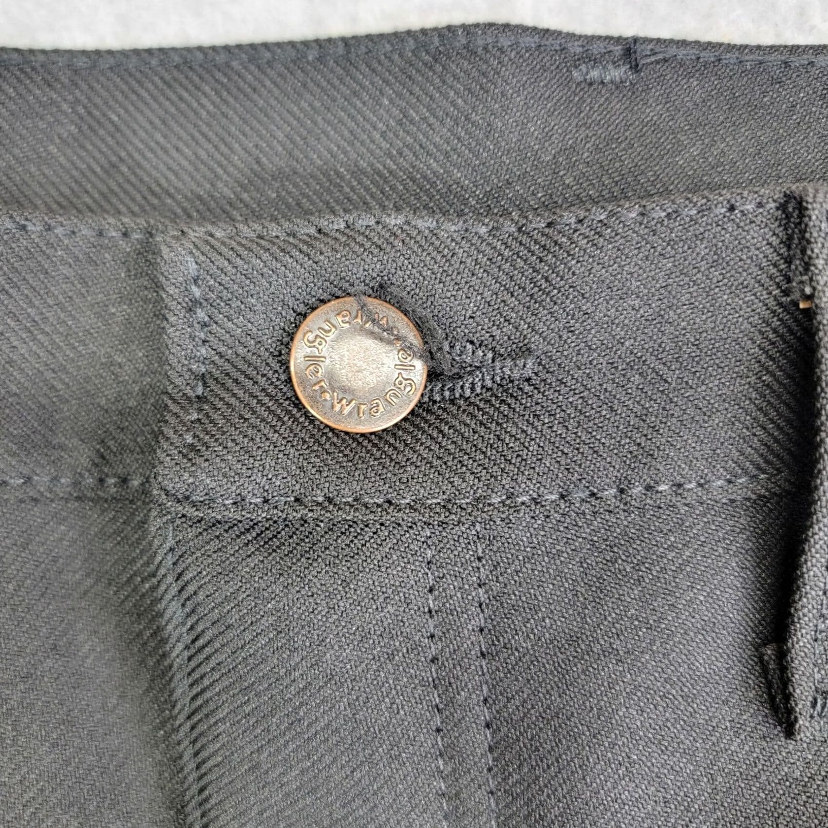 Wrangler VINTAGE Wrangler Jeans Mens W44 L30 Black Wrancher Trousers 82BK Polyester Wrangler 82BK 90s Retro USA Jeans Mens Regular Straight 44x30 Black Size US 44 / EU 60 - 4 Thumbnail