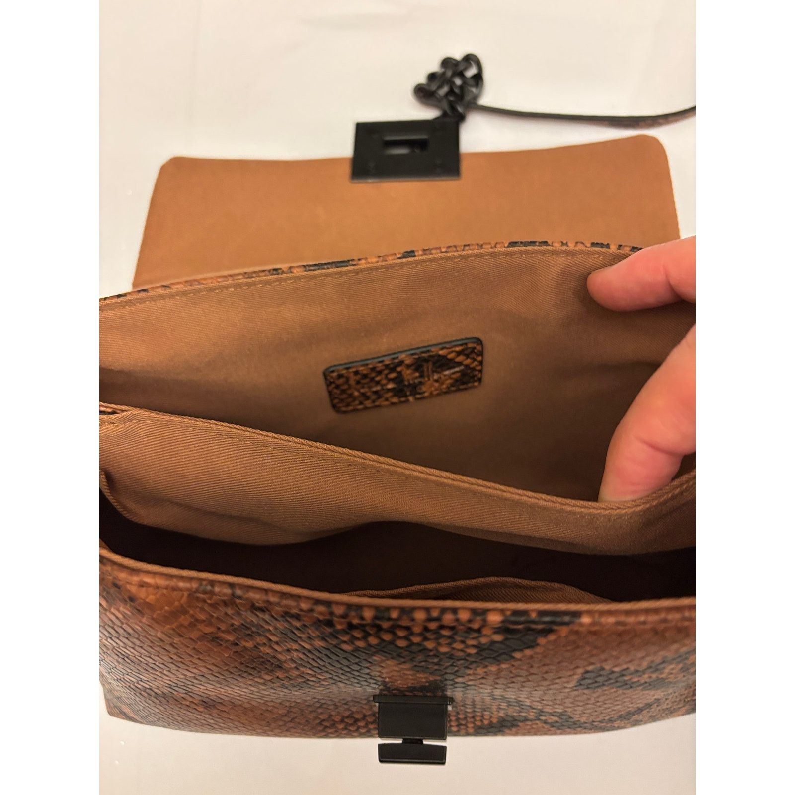 Nicole Miller NICOLE MILLER Reptile Print Faux Leather Crossbody Bag | NWT Size ONE SIZE - 10 Thumbnail