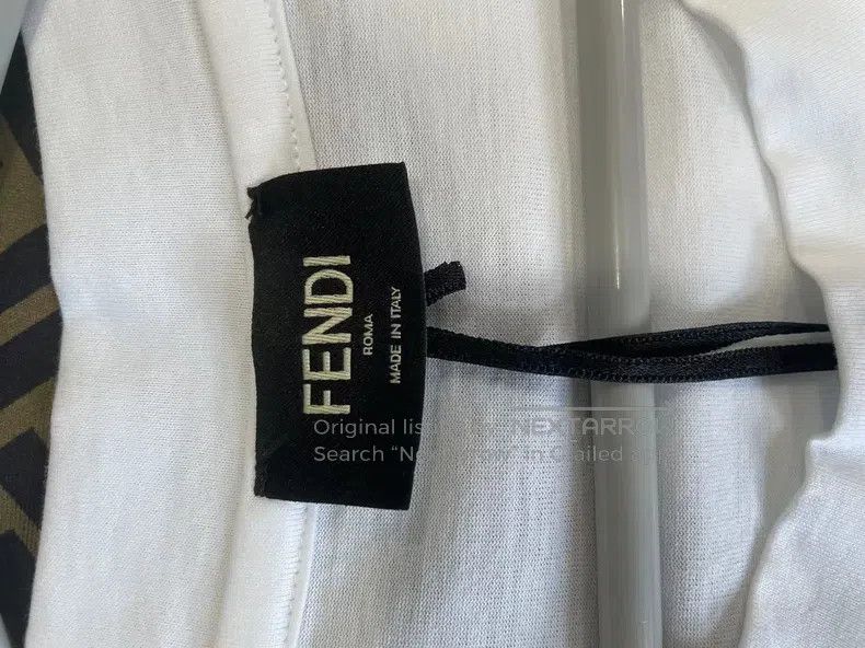 Fendi Fendi White Short Sleeve T-Shirt, Classic FF Monogram Patc Size US M / EU 48-50 / 2 - 3 Thumbnail