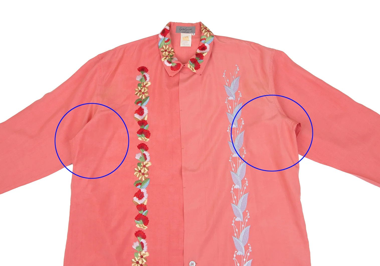Yohji Yamamoto Yohji Yamamoto Floral Embroidery Silk Shirt Size US M / EU 48-50 / 2 - 2 Thumbnail