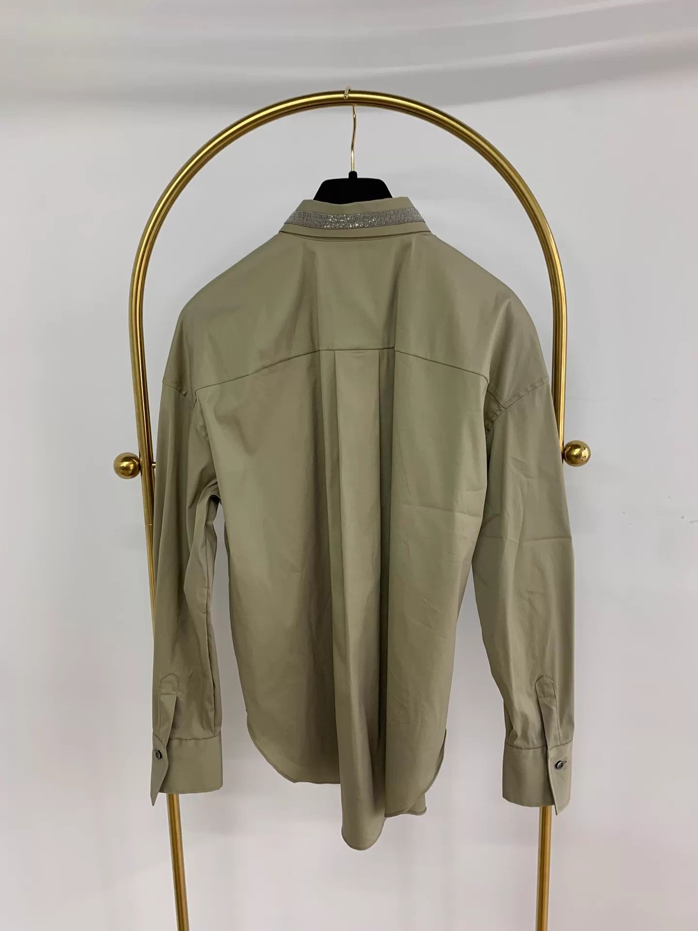Brunello Cucinelli Brunello Cucinelli Beaded Collar XS Shirt Near New Size XS / US 0-2 / IT 36-38 - 3 Thumbnail