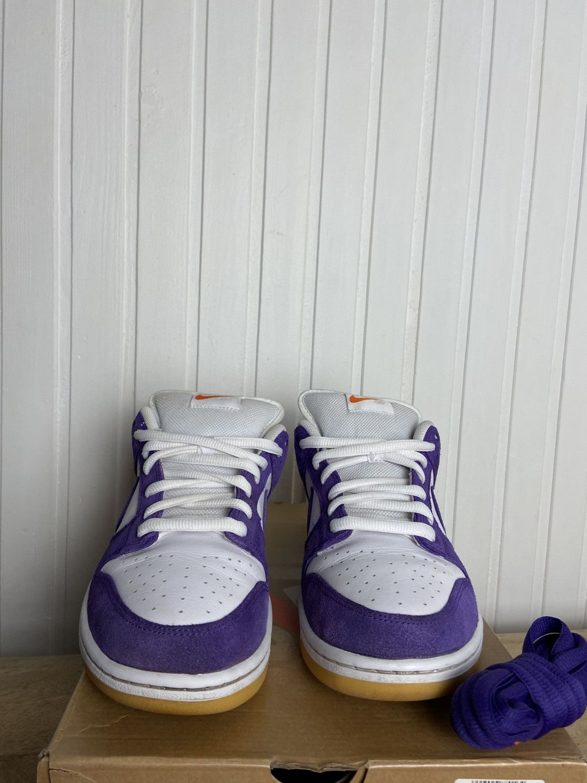 Nike Used Nike Sb Dunk Low Pro Iso Orange Label Purple Size 10US Size US 10 / EU 43 - 2 Thumbnail