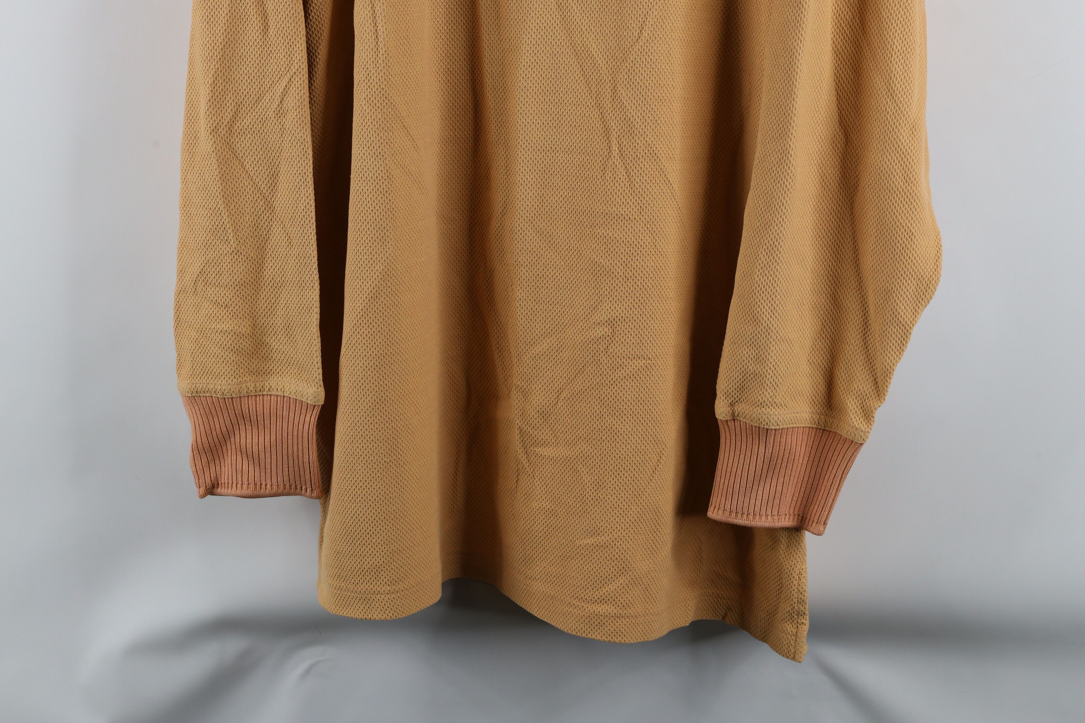 Tommy Bahama × Vintage Vintage Tommy Bahama Silk Blend Knit Long Sleeve Polo Orange Size US L / EU 52-54 / 3 - 3 Thumbnail