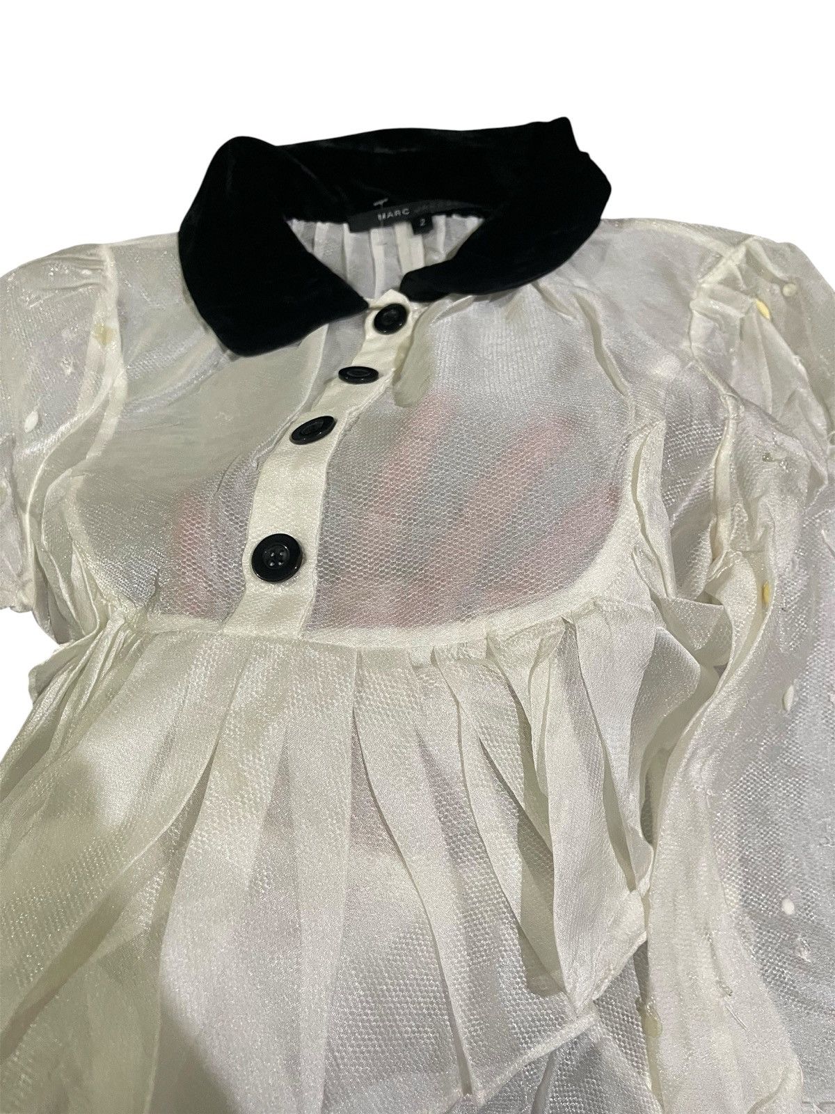 Marc Jacobs Marc Jacobs Mesh White Blouses Size M / US 6-8 / IT 42-44 - 6 Thumbnail