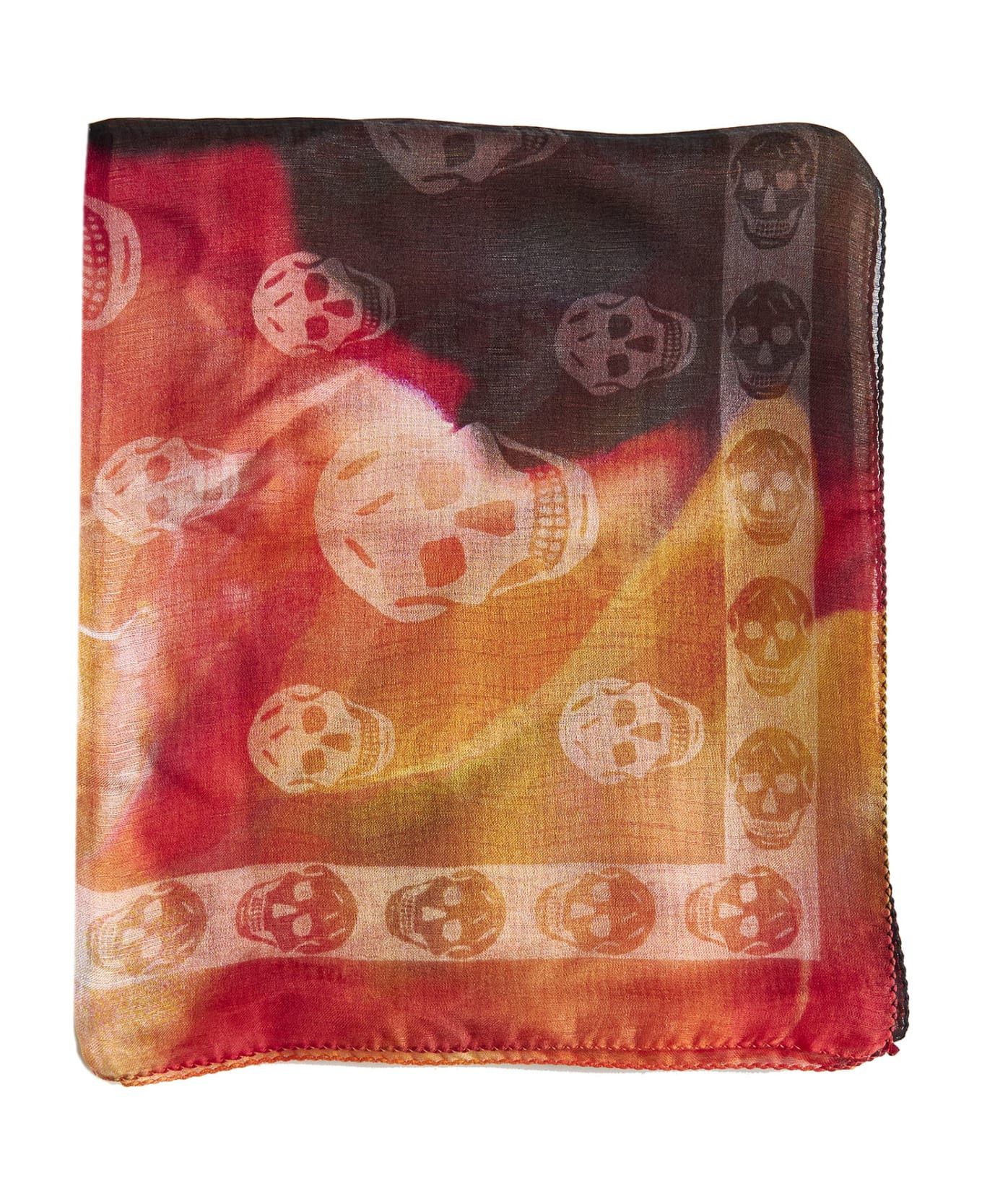 Alexander McQueen ALEXANDER MCQUEEN red & black skull motif stole scarf NWT q Size ONE SIZE - 2 Thumbnail