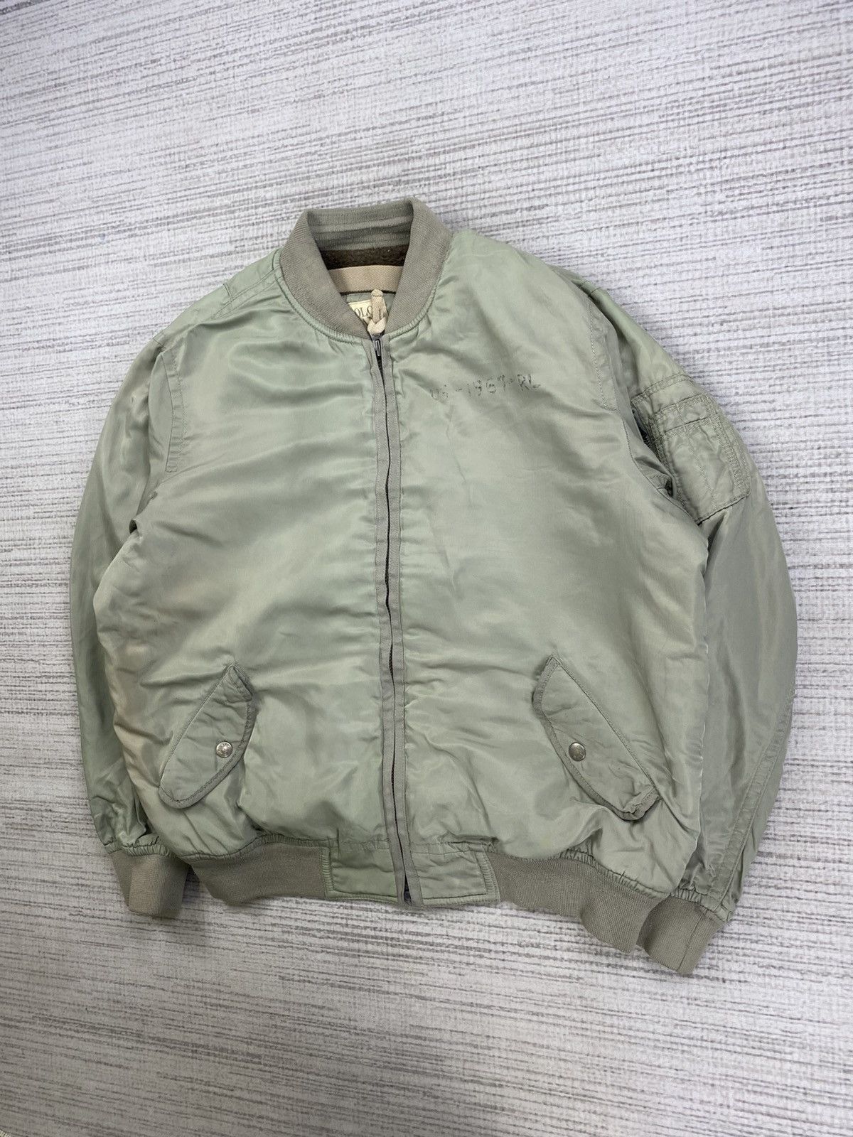 Polo Ralph Lauren × Vintage Vintage Polo Jeans Ralph Lauren USRL Bombers Jacket Size US L / EU 52-54 / 3 - 3 Thumbnail