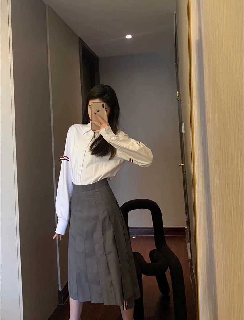 Thom Browne Thom Browne Rare white double-sleeved shirt 2503-Nextarrow Size US XS / EU 42 / 0 - 9 Thumbnail