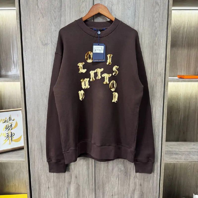 Louis Vuitton Louis Vuitton Brown Leather Men's Sweatshirt 0089 Size US L / EU 52-54 / 3 - 1 Thumbnail